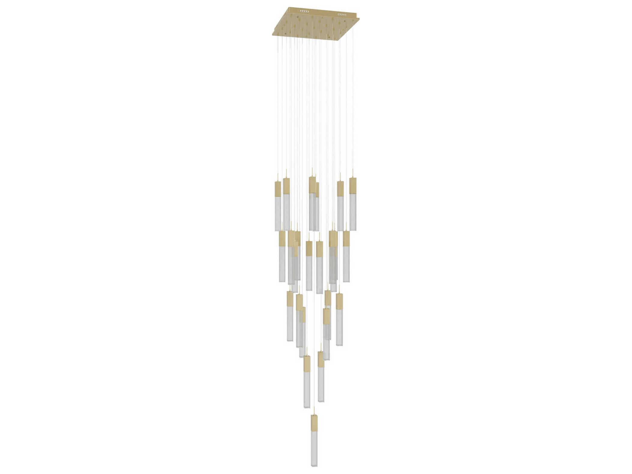 Avenue Lighting The Original Glacier 25-Light Brushed Brass Linear Pendant