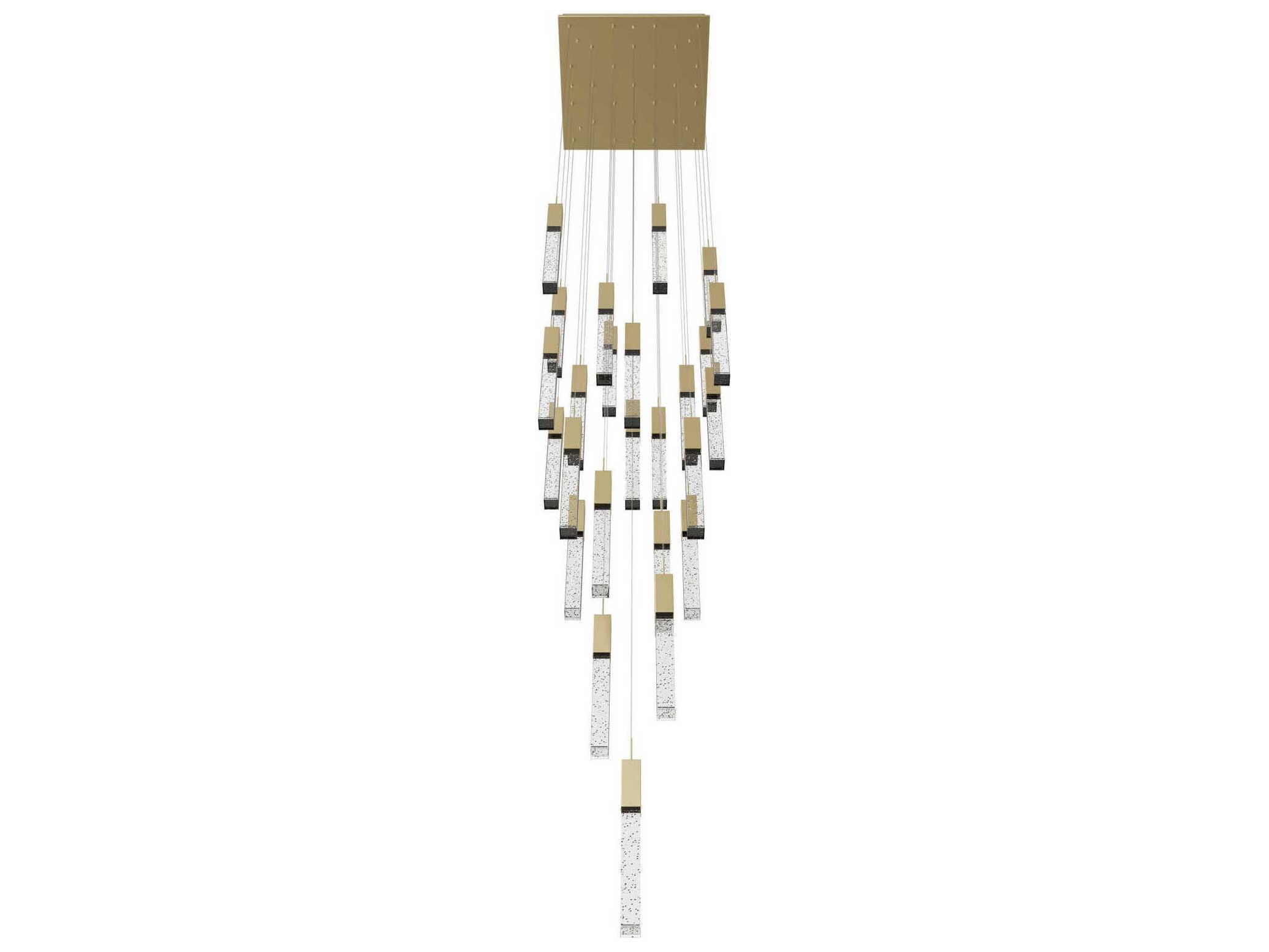 Avenue Lighting The Original Glacier 25-Light Brushed Brass Linear Pendant