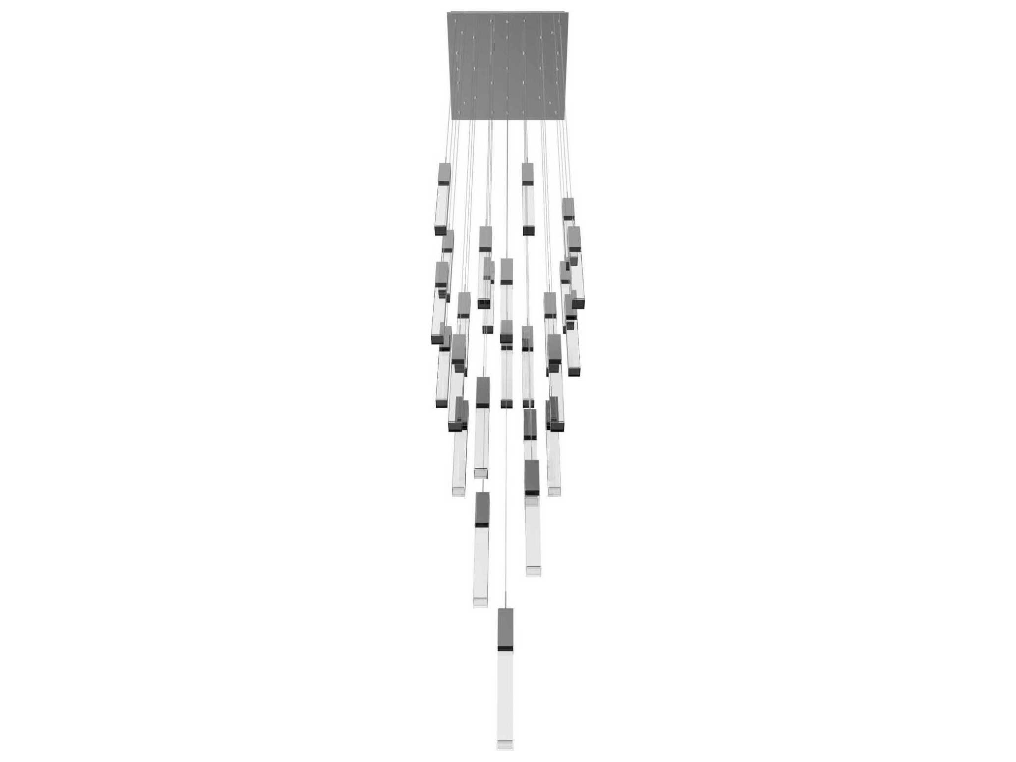 Avenue Lighting The Original Glacier 25-Light Polished Chrome Linear Pendant