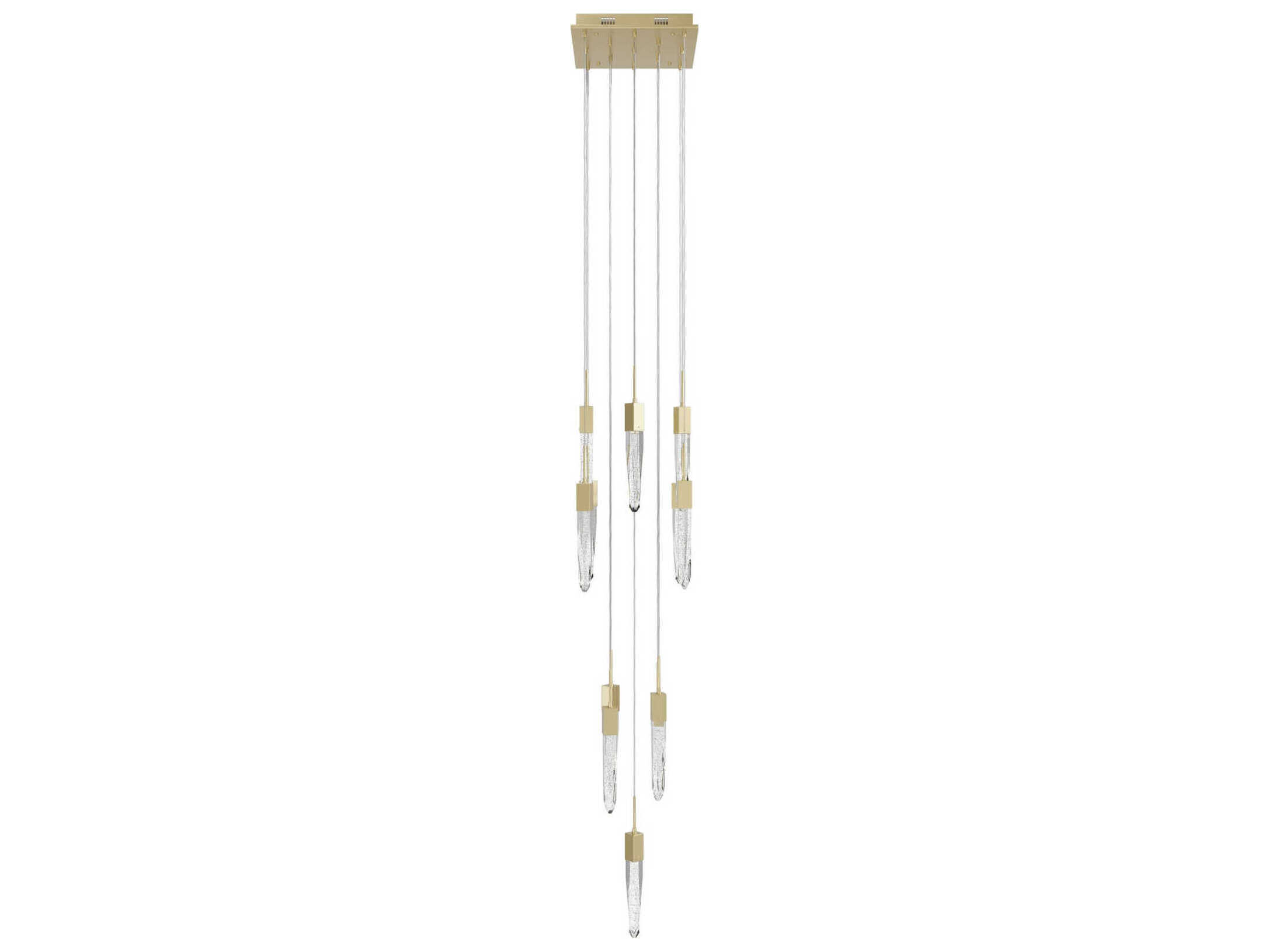Avenue Lighting Aspen 13-Light Brushed Brass Linear Pendant