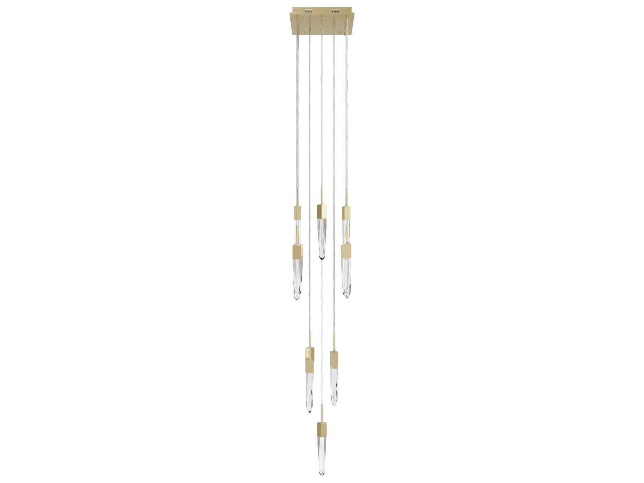 Avenue Lighting Aspen 13-Light Brushed Brass Linear Pendant