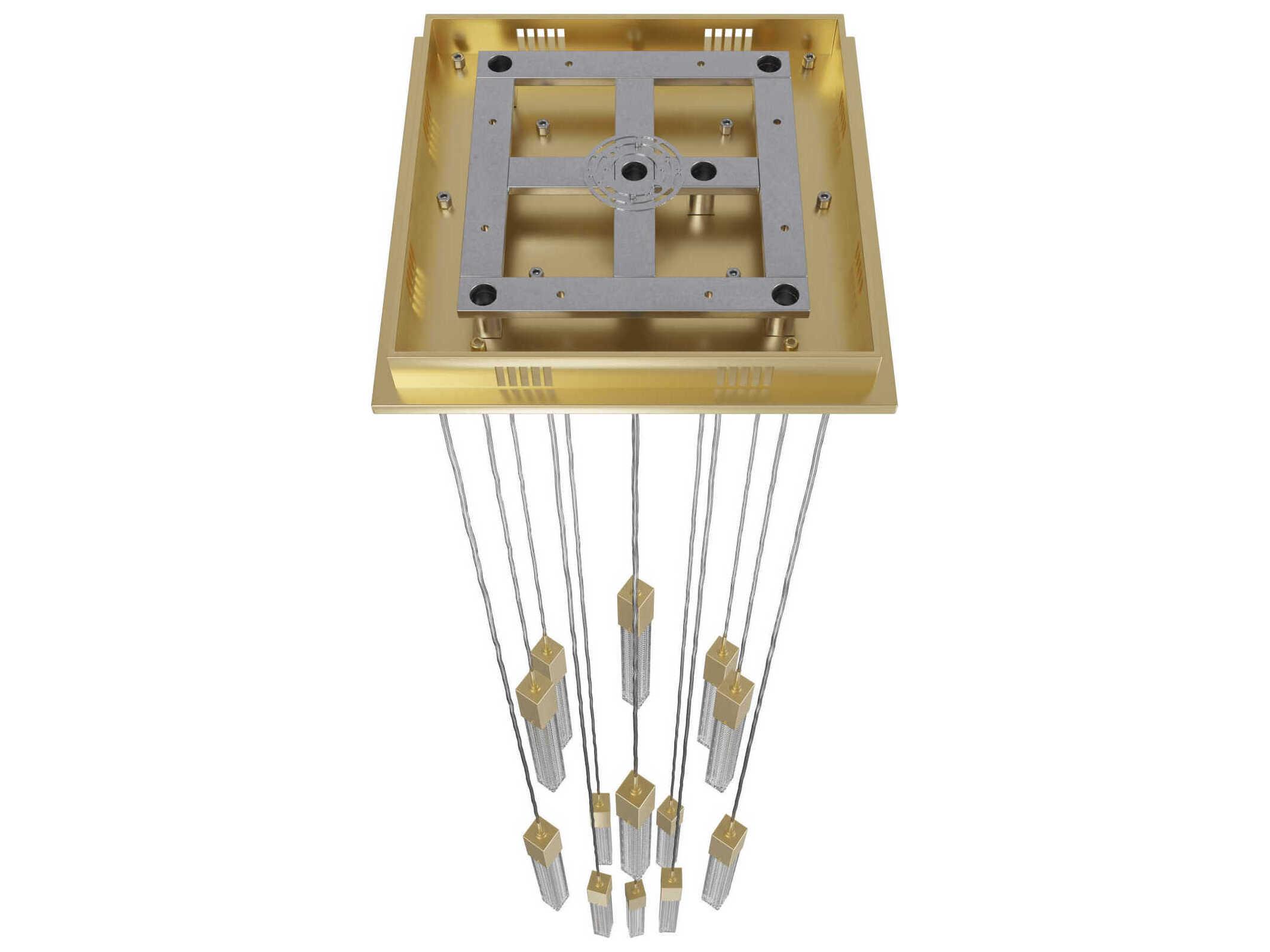 Avenue Lighting Boa 13-Light Brushed Brass Linear Pendant