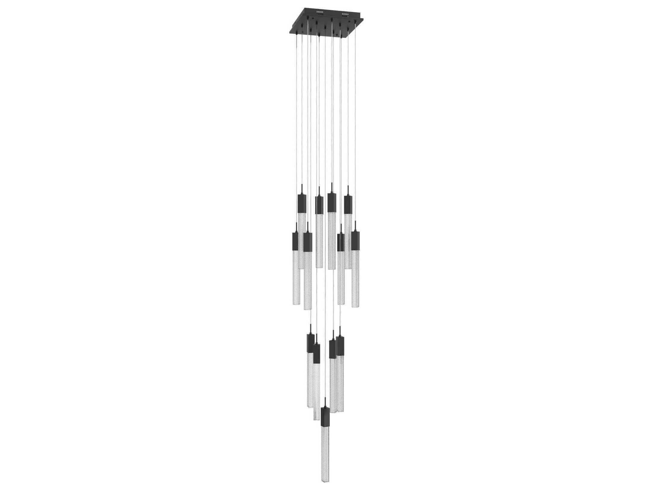 Avenue Lighting Boa 13-Light Black Linear Pendant