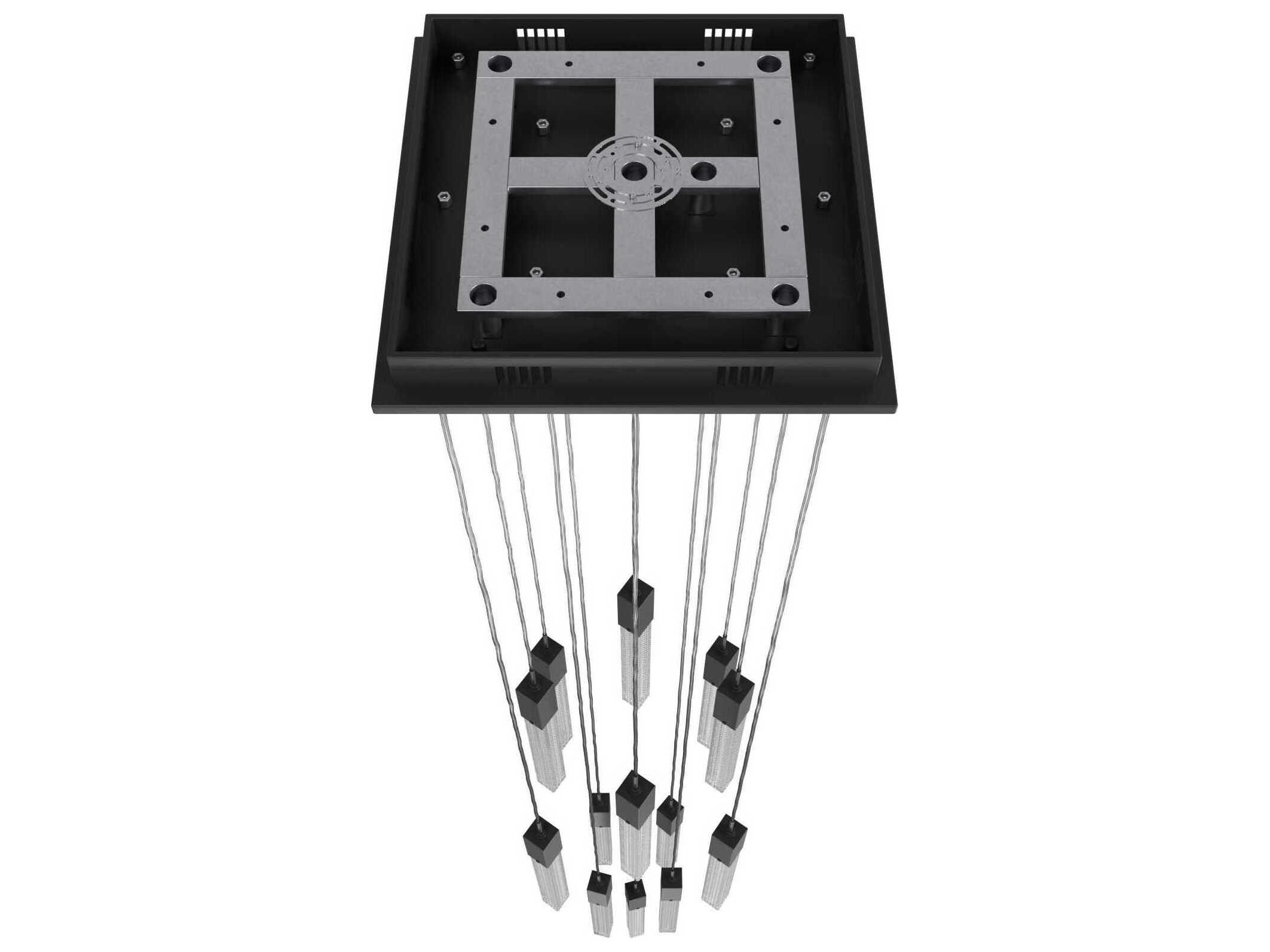 Avenue Lighting Boa 13-Light Black Linear Pendant