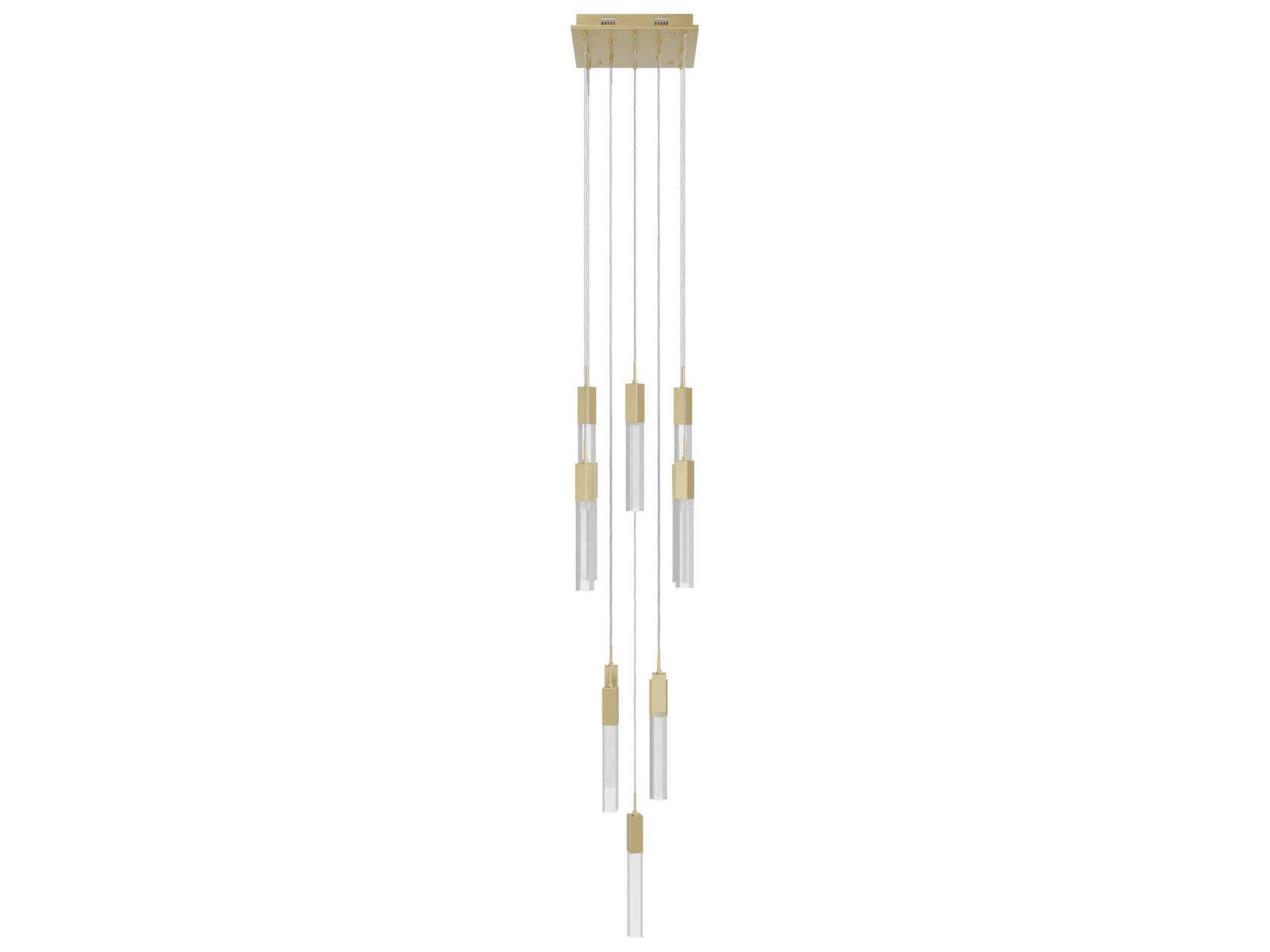 Avenue Lighting The Original Glacier 13-Light Brushed Brass Linear Pendant