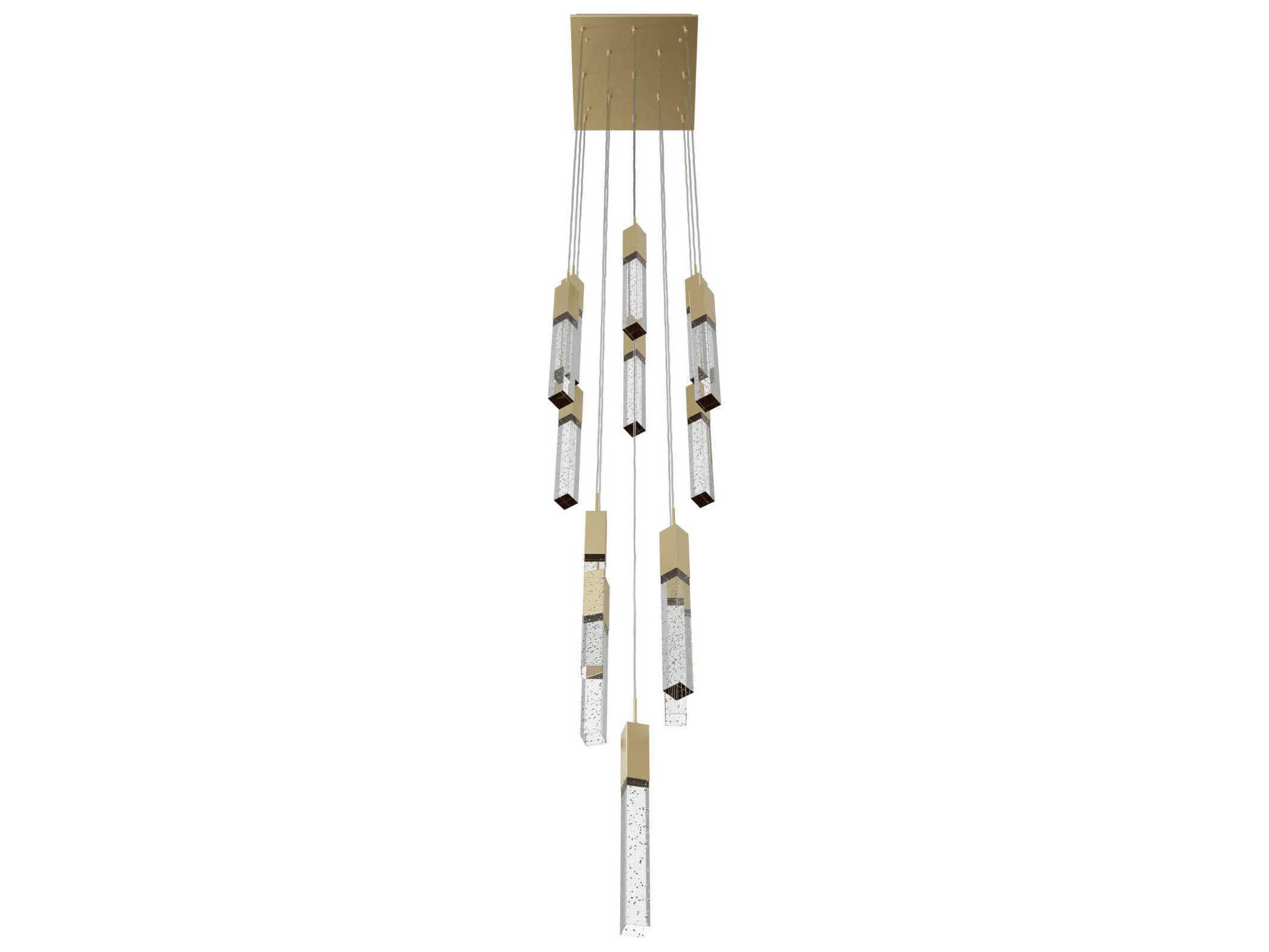 Avenue Lighting The Original Glacier 13-Light Brushed Brass Linear Pendant