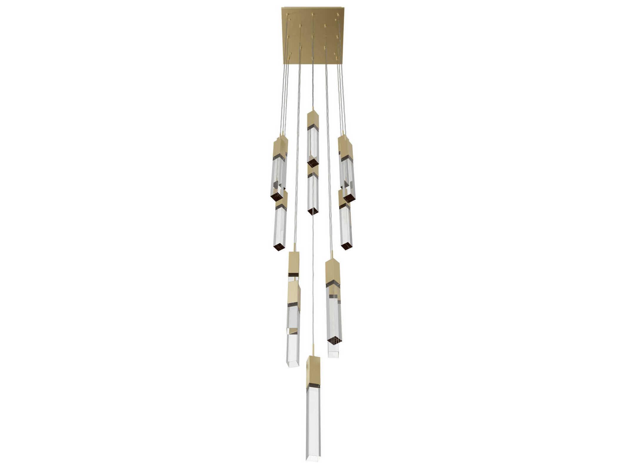Avenue Lighting The Original Glacier 13-Light Brushed Brass Linear Pendant