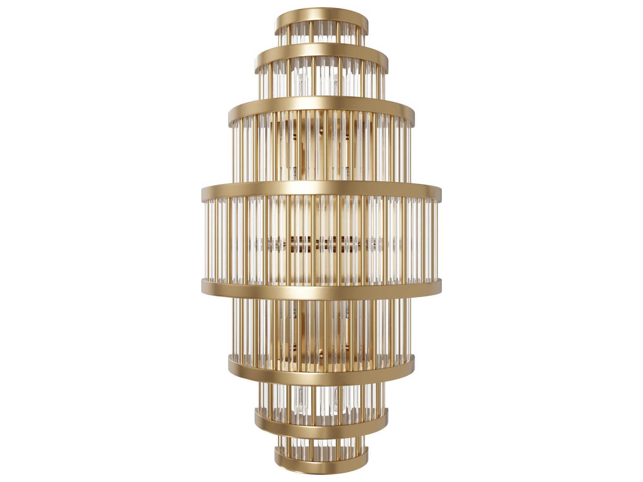 Avenue Lighting Waldorf 8-Light Aged Brass Wall Sconce