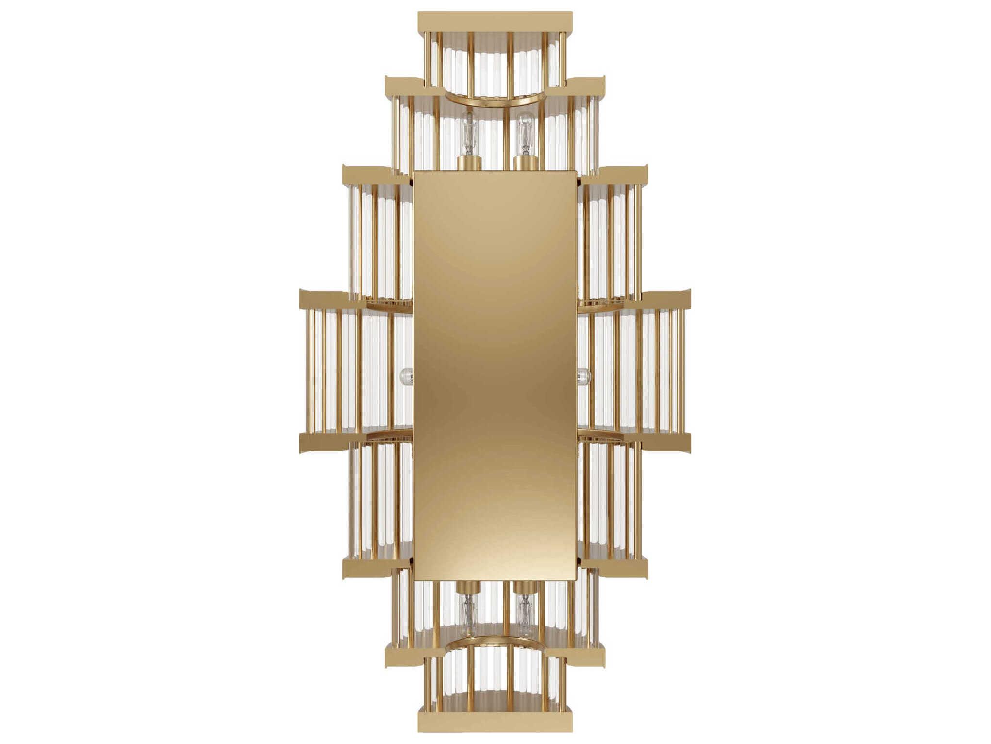 Avenue Lighting Waldorf 8-Light Aged Brass Wall Sconce