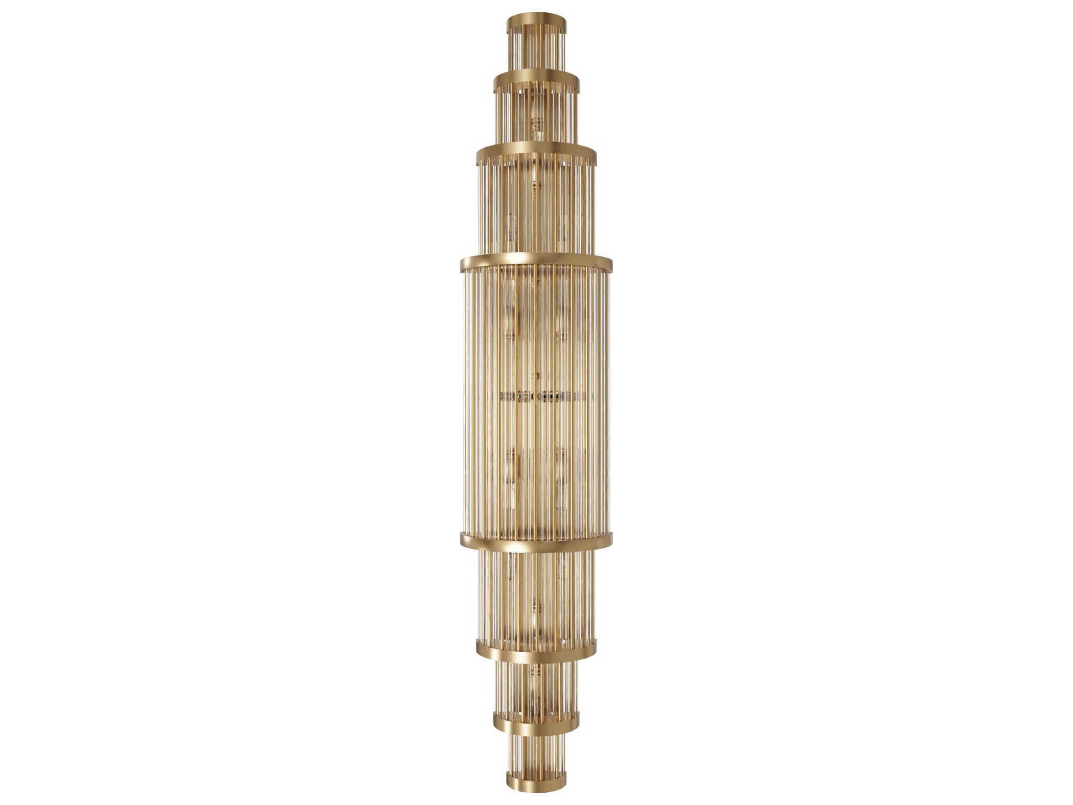 Avenue Lighting Waldorf 14-Light Aged Brass Wall Sconce