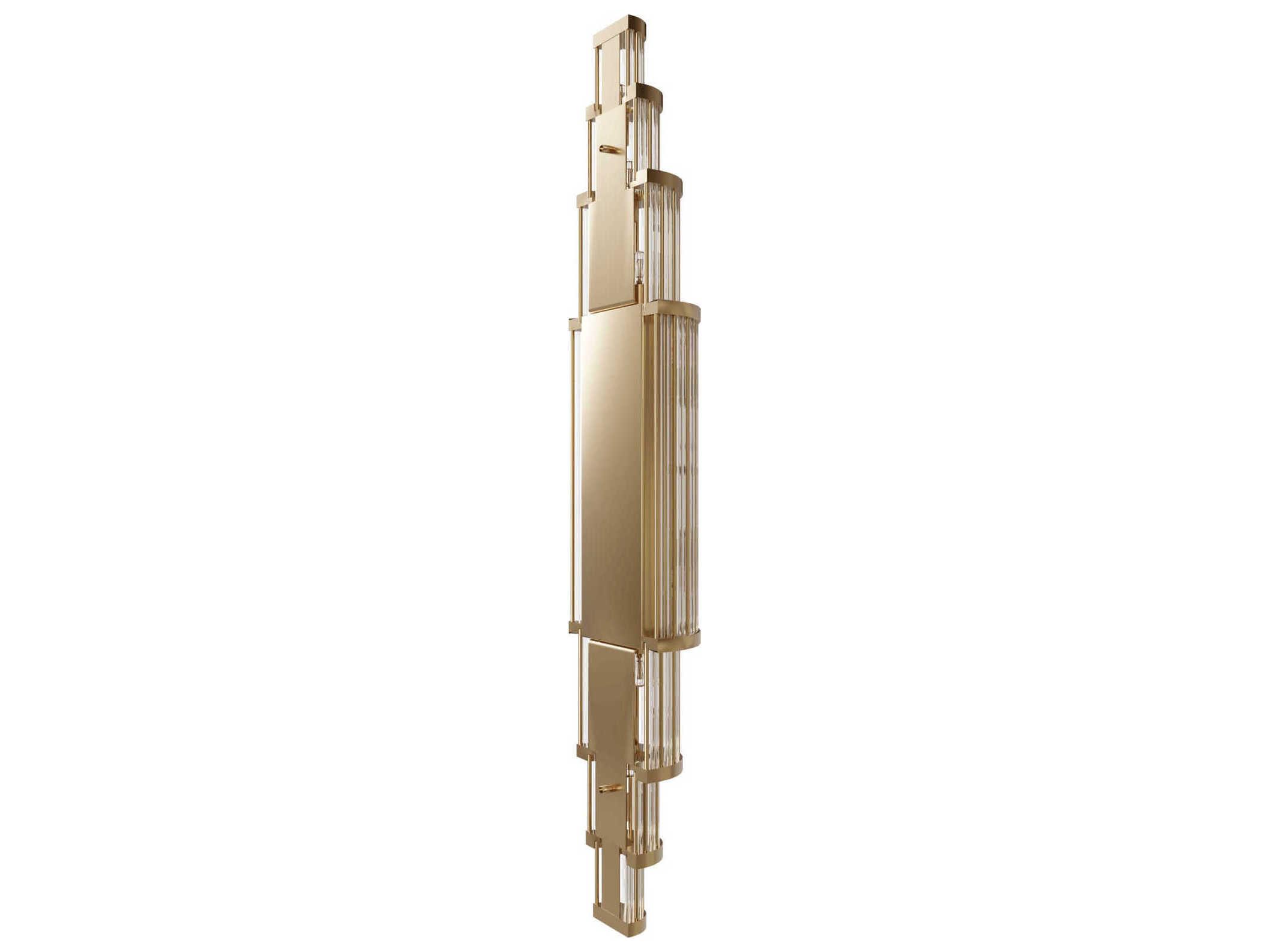 Avenue Lighting Waldorf 14-Light Aged Brass Wall Sconce