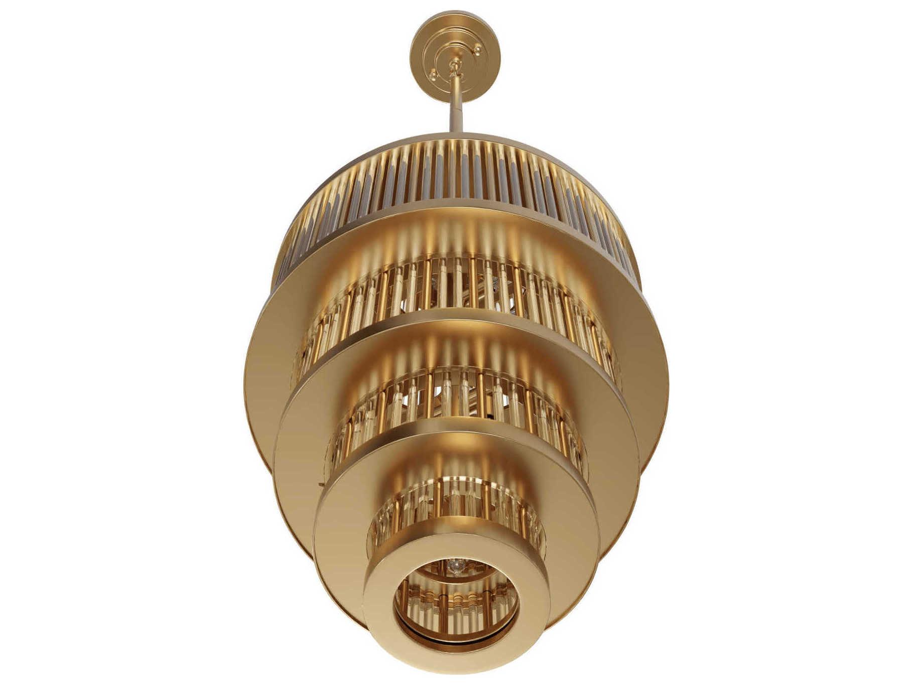 Avenue Lighting Waldorf 13-Light Aged Brass Tiered Mini Pendant