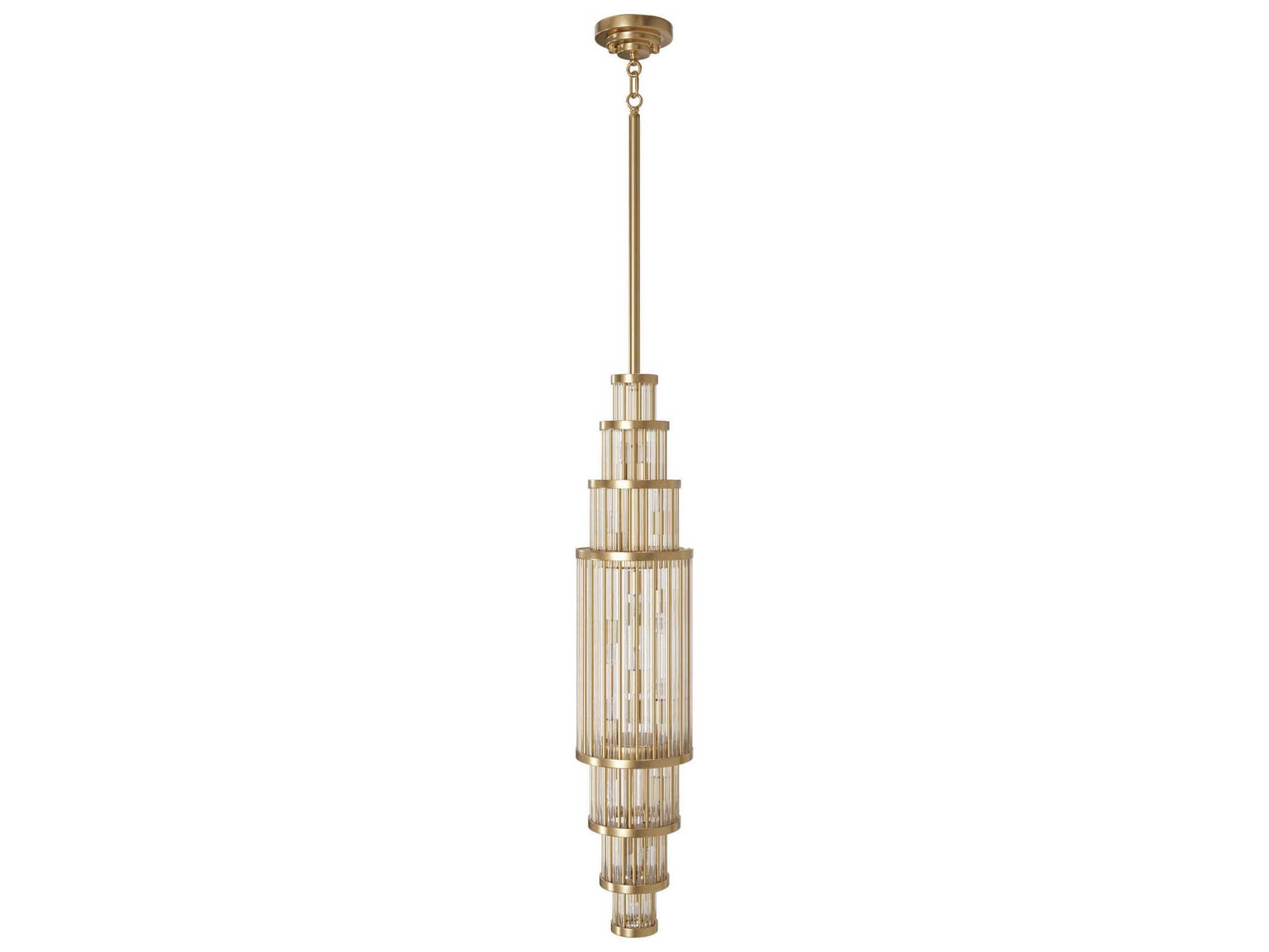 Avenue Lighting Waldorf 13-Light Aged Brass Tiered Mini Pendant