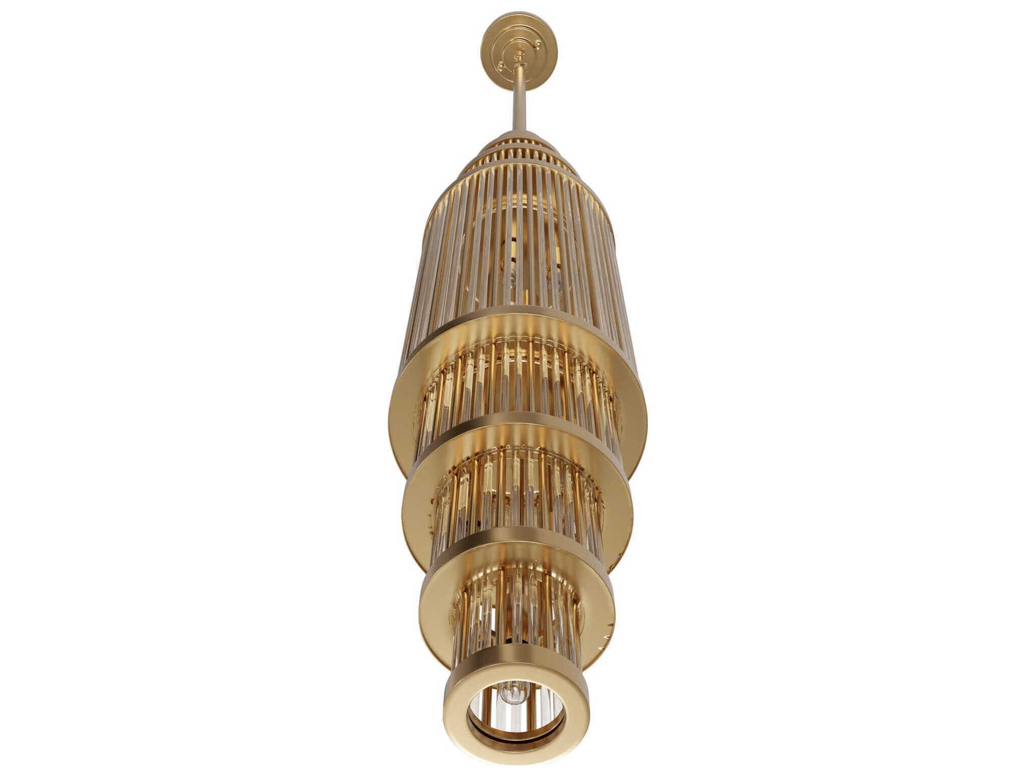 Avenue Lighting Waldorf 13-Light Aged Brass Tiered Mini Pendant