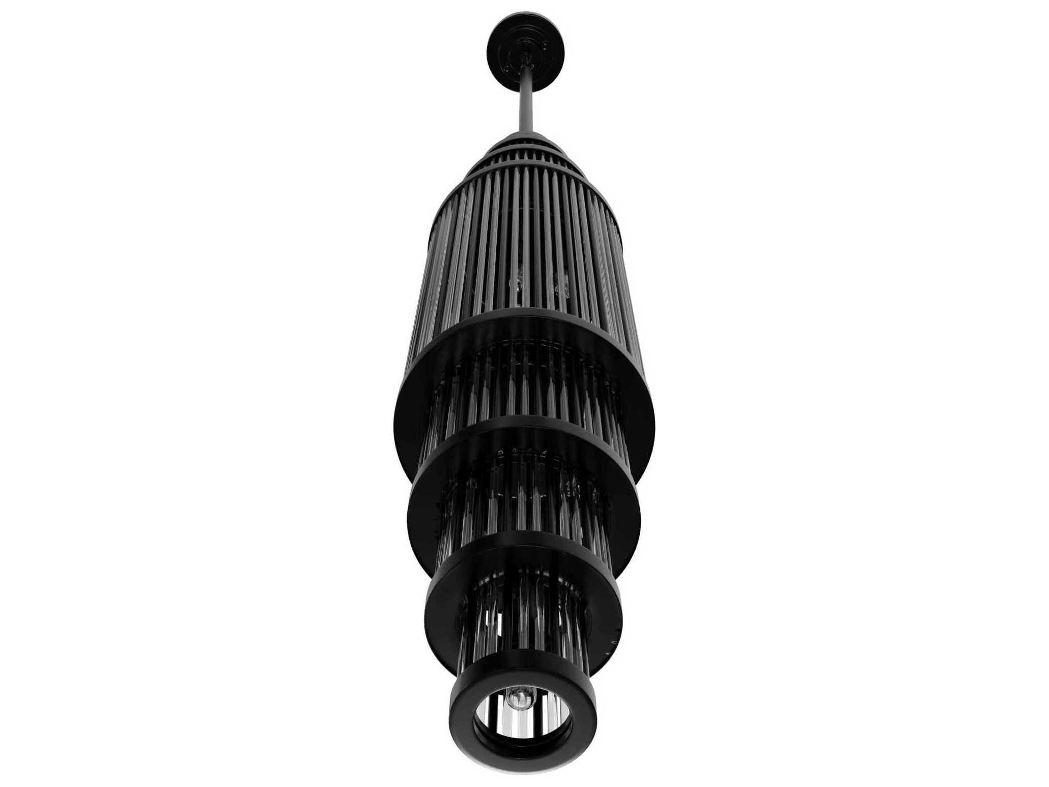 Avenue Lighting Waldorf 13-Light Polished Gunmetal Tiered Mini Pendant
