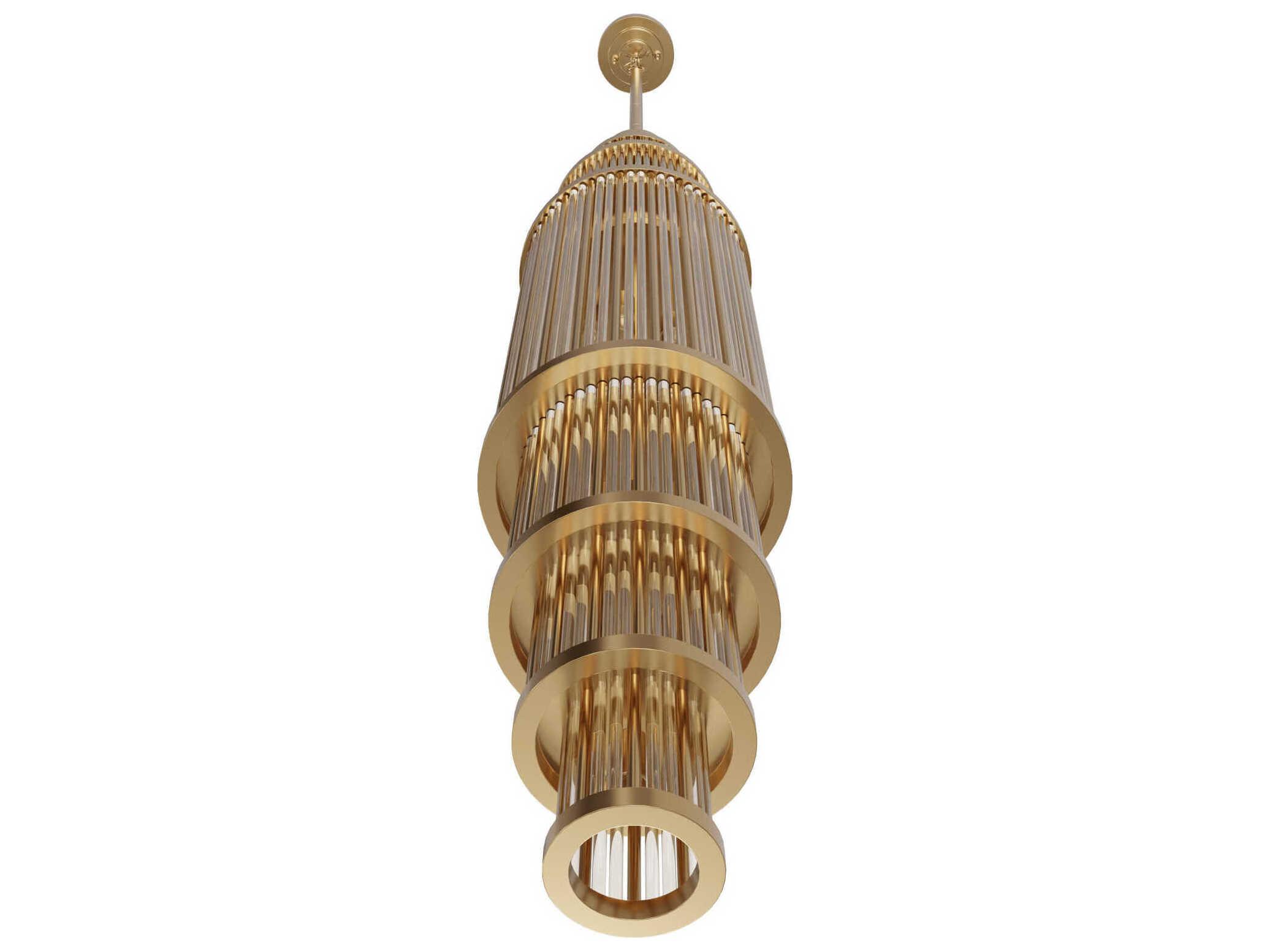 Avenue Lighting Waldorf 17-Light Aged Brass Tiered Mini Pendant