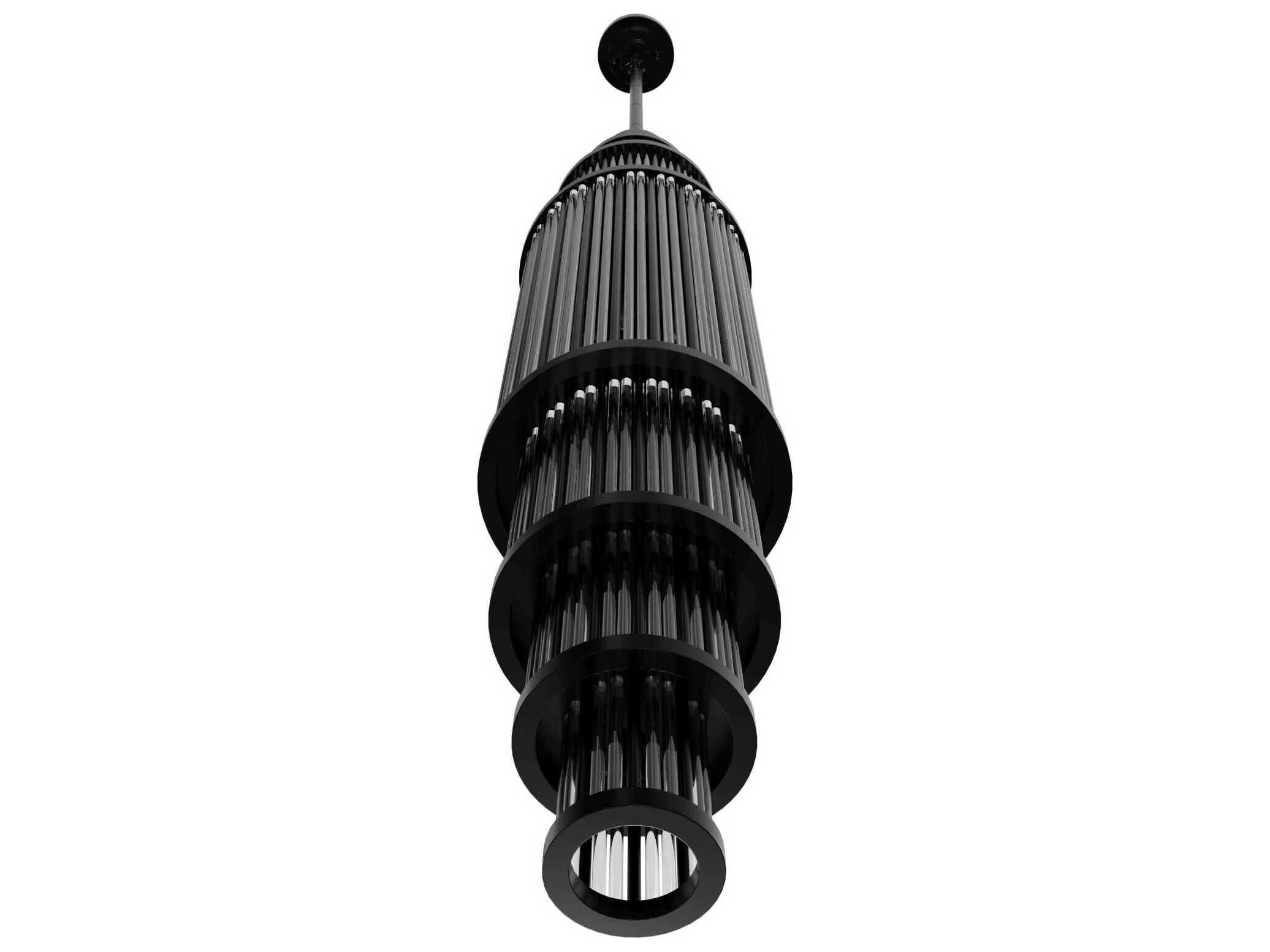 Avenue Lighting Waldorf 17-Light Polished Gunmetal Tiered Mini Pendant