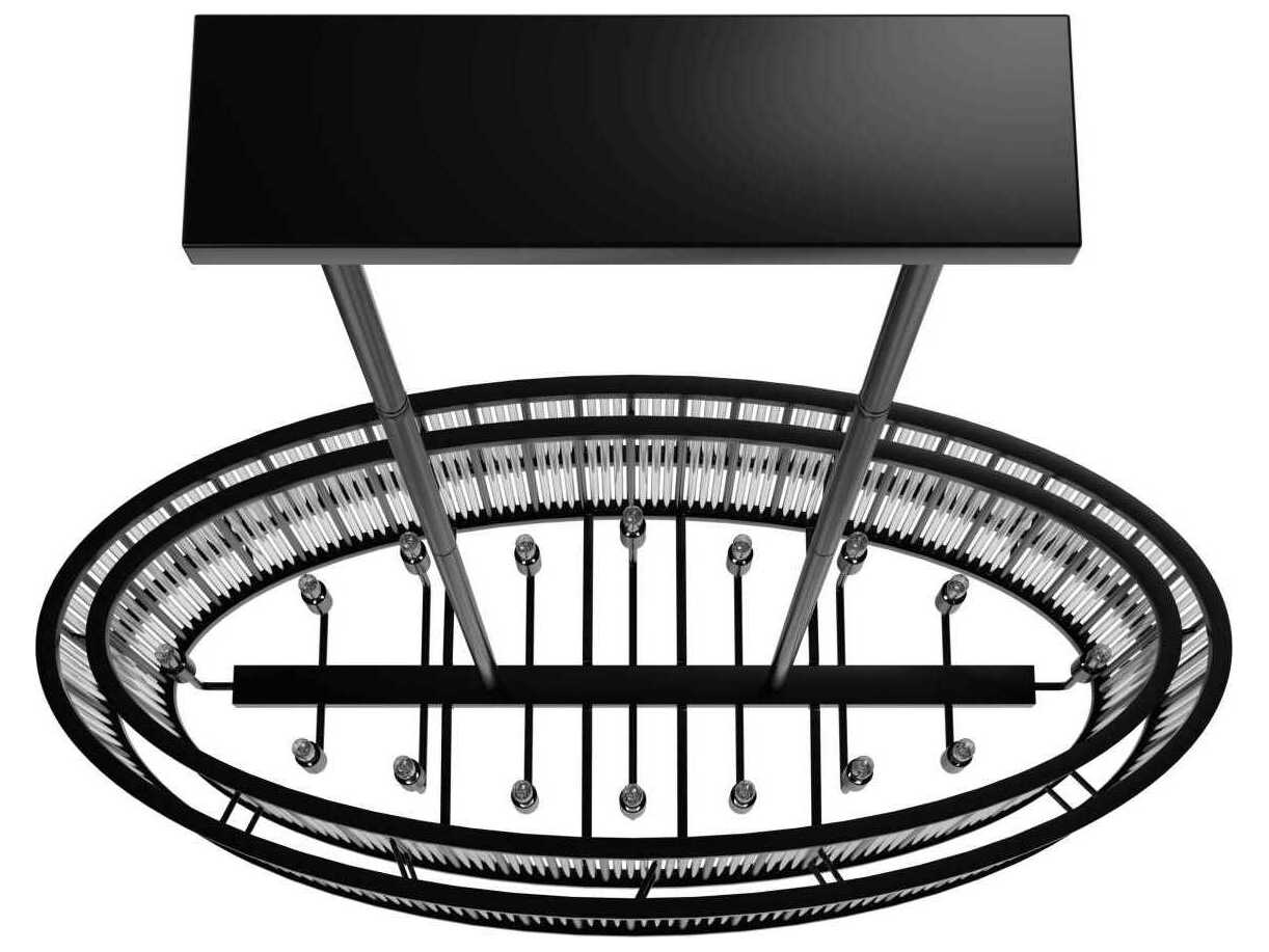 Avenue Lighting Waldorf 16-Light Polished Gunmetal Black Island Pendant