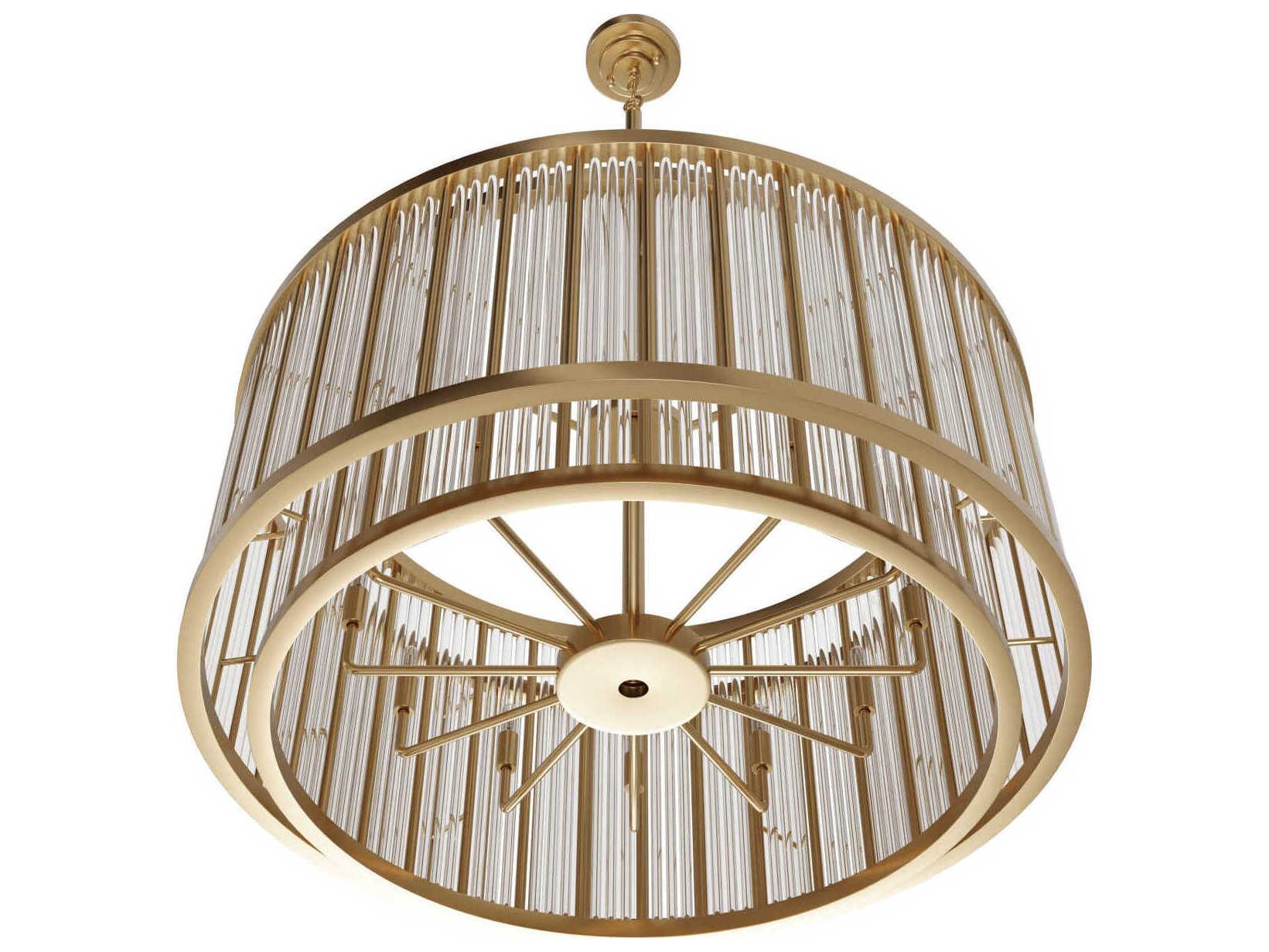 Avenue Lighting Waldorf 12-Light Aged Brass Round Pendant