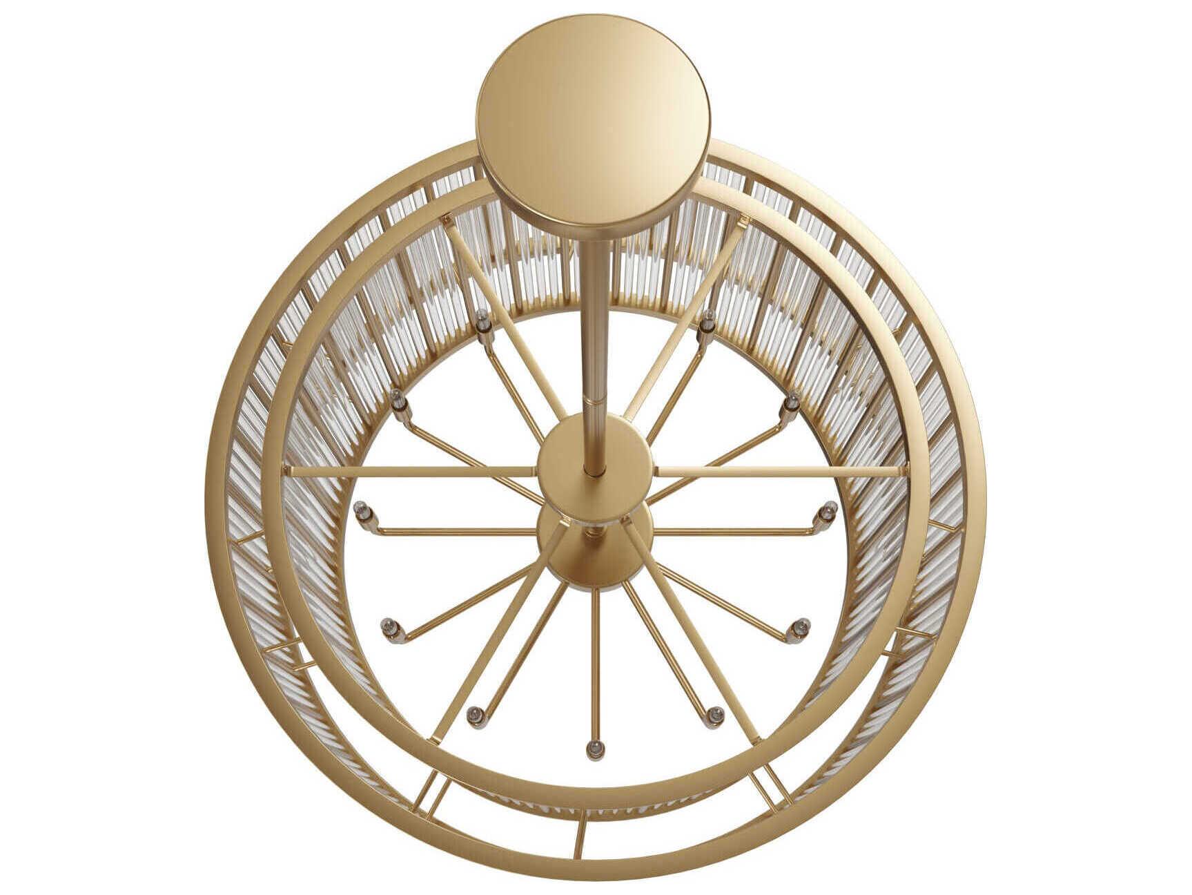 Avenue Lighting Waldorf 12-Light Aged Brass Round Pendant