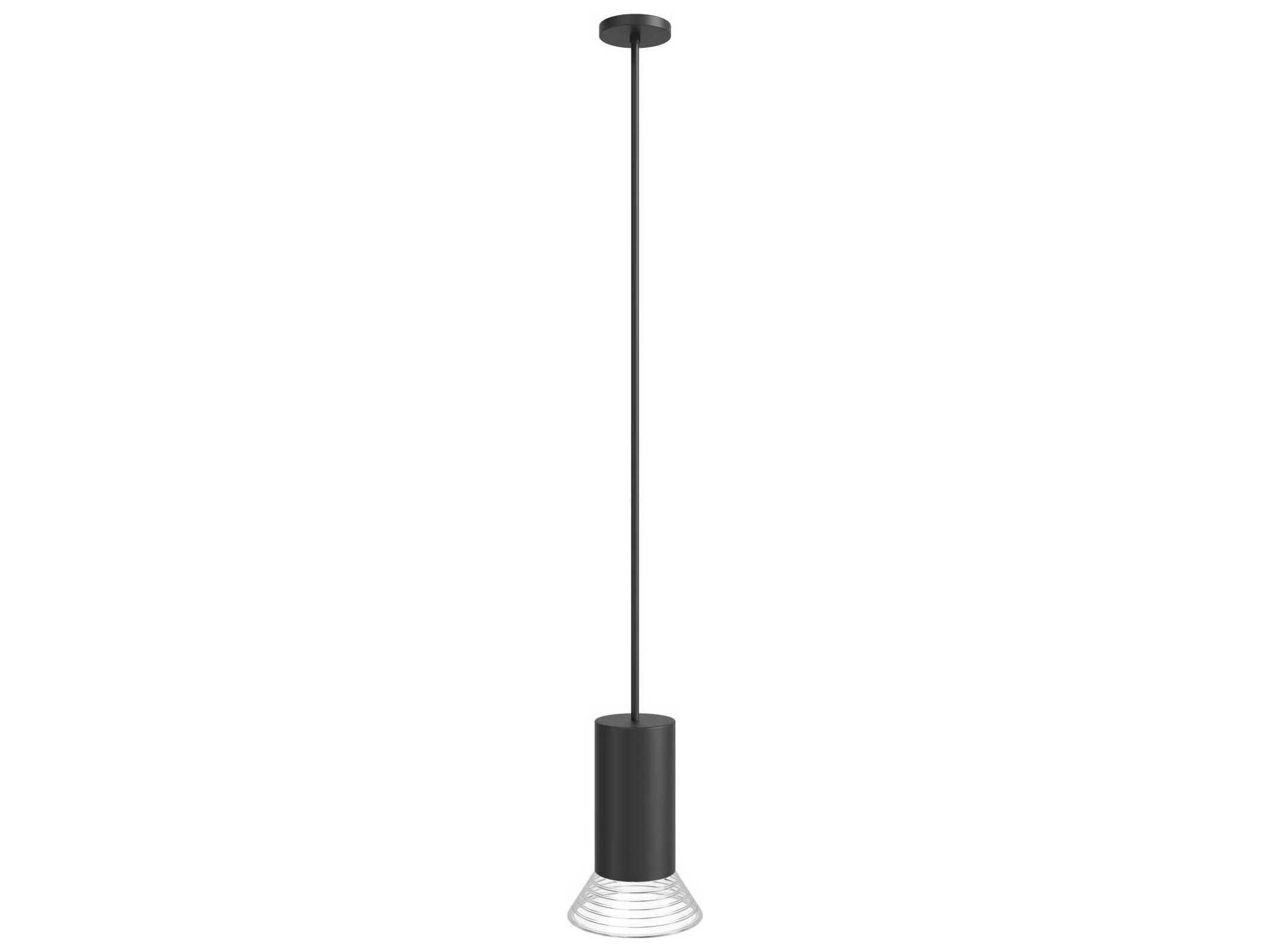 Avenue Lighting Newport 1-Light Black Cylinder Mini Pendant
