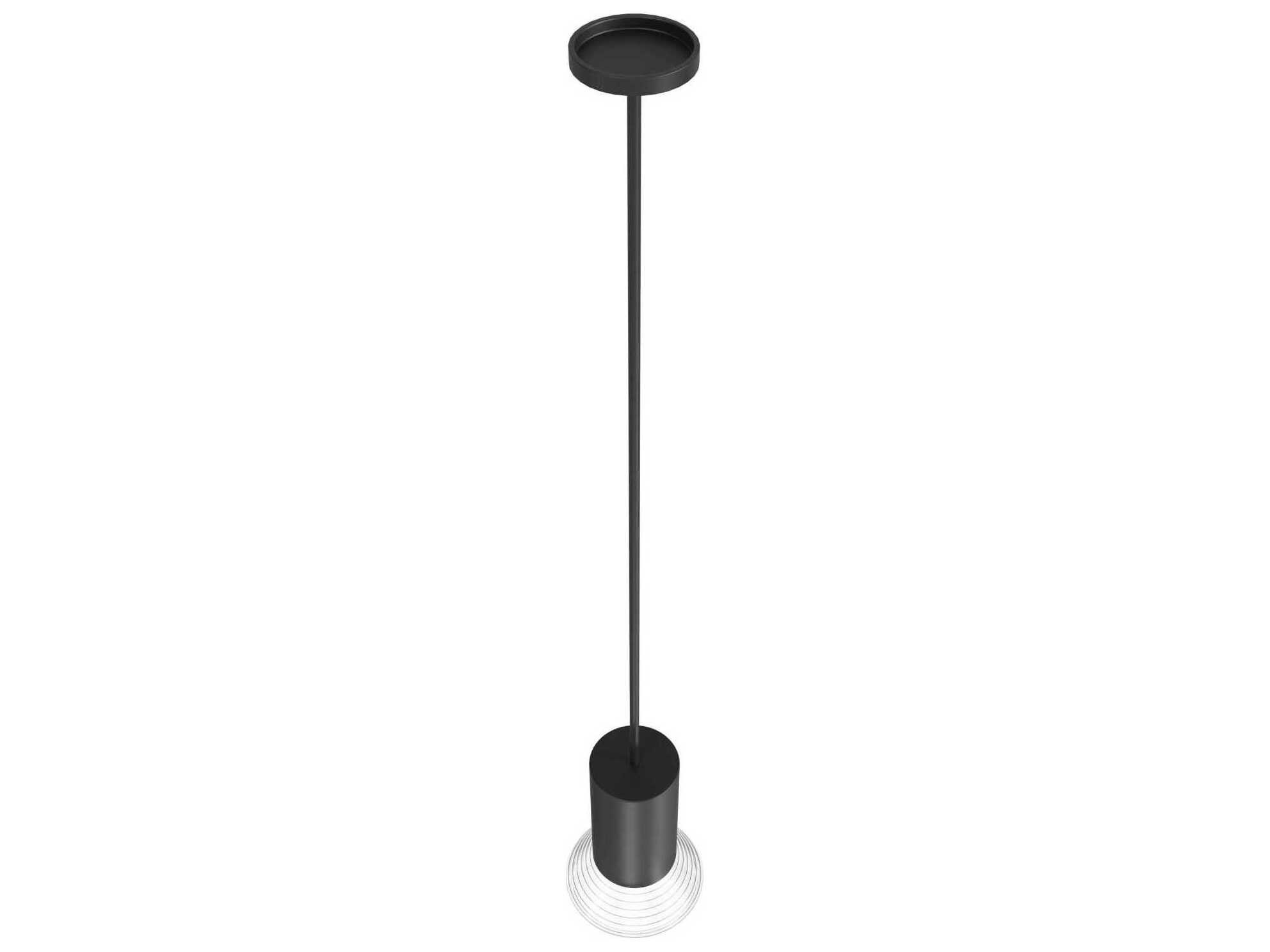Avenue Lighting Newport 1-Light Black Cylinder Mini Pendant