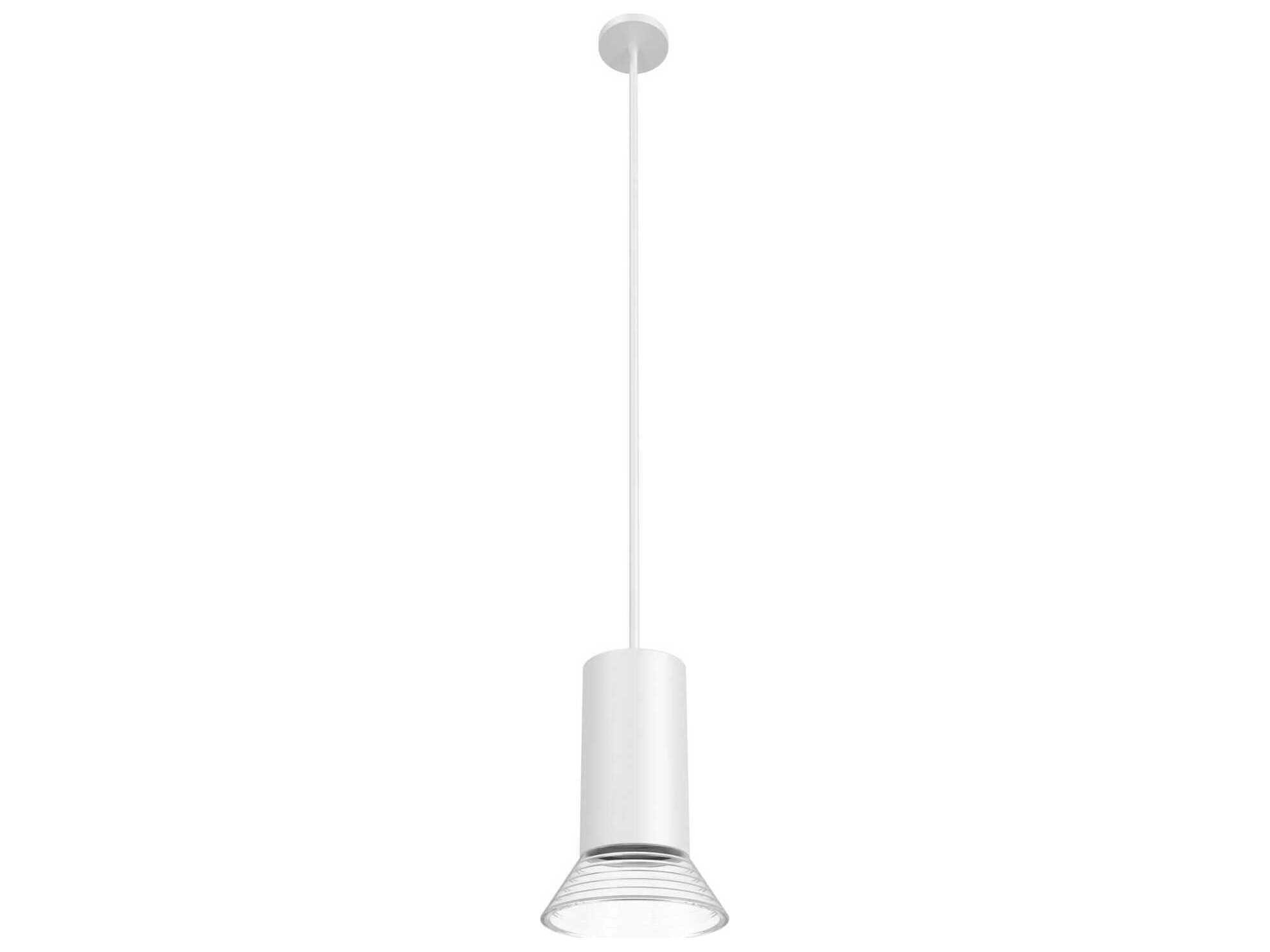 Avenue Lighting Newport 1-Light White Cylinder Mini Pendant