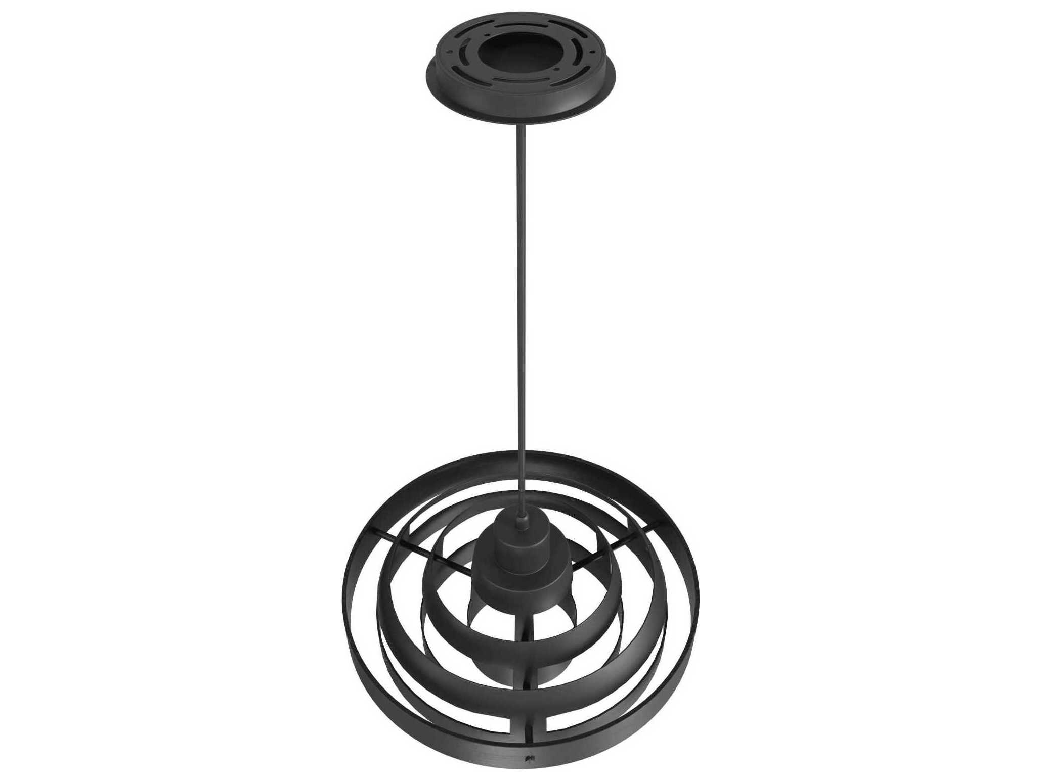 Avenue Lighting Newport 1-Light Black Geometric Pendant