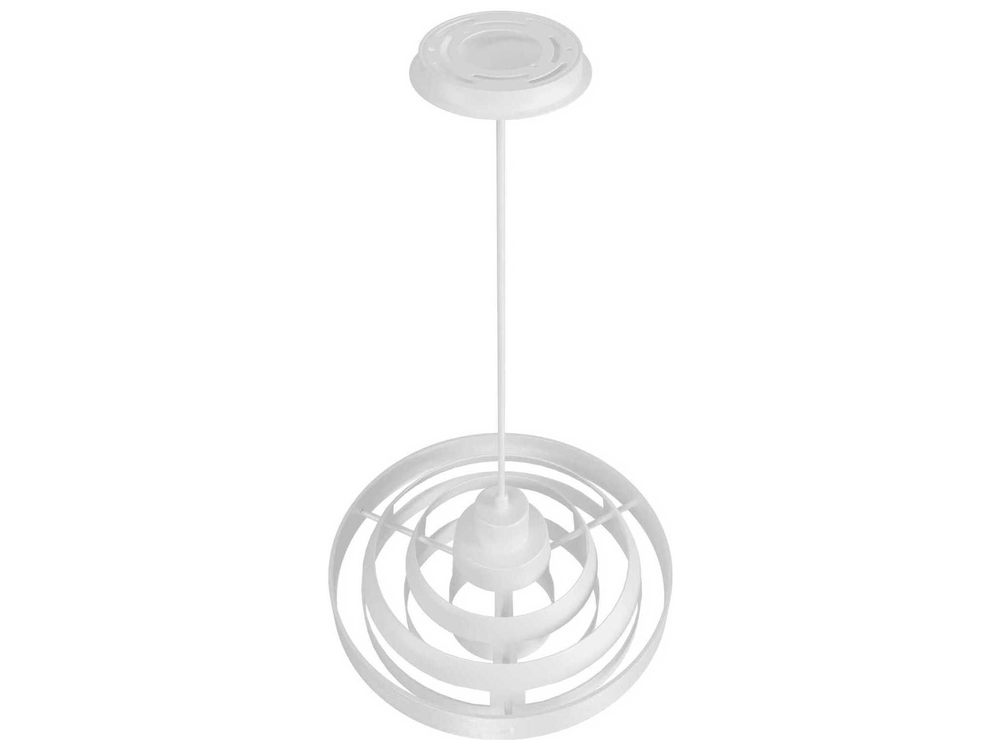 Avenue Lighting Newport 1-Light White Geometric Pendant