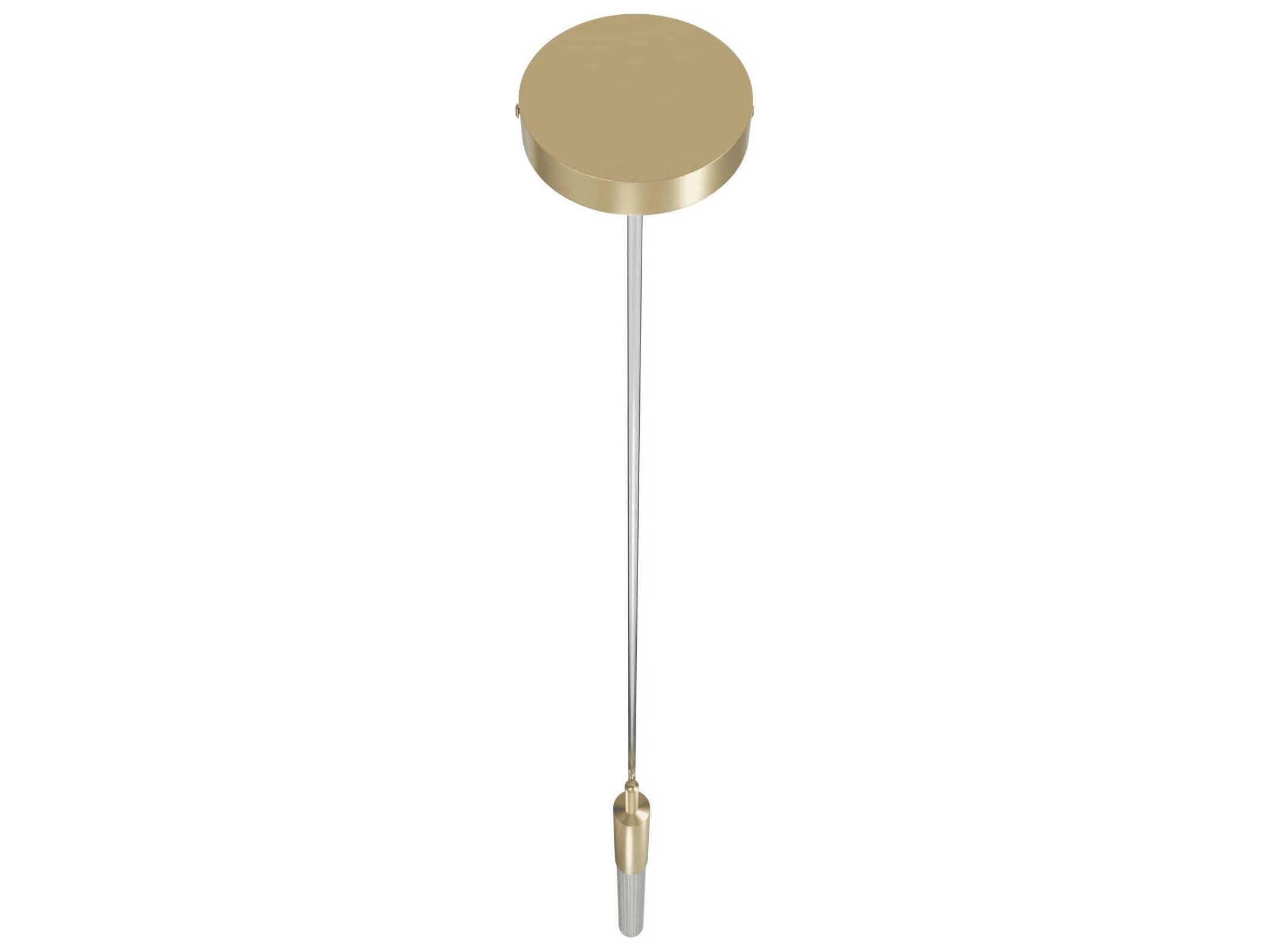 Avenue Lighting Main St 1-Light Brushed Brass Cylinder Linear Mini Pendant