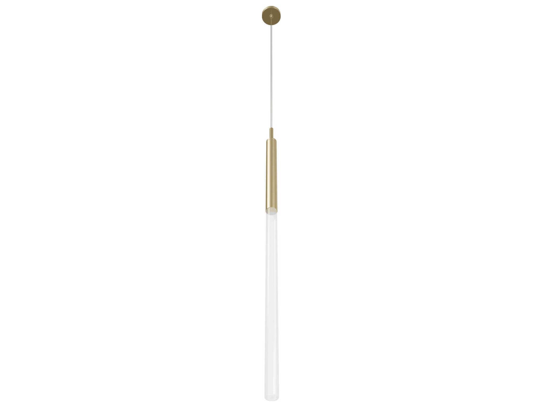 Avenue Lighting Main St 1-Light Brushed Brass Cylinder Linear Mini Pendant