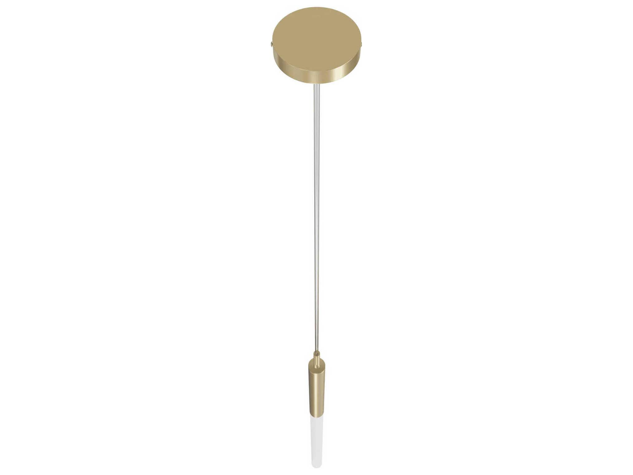 Avenue Lighting Main St 1-Light Brushed Brass Cylinder Linear Mini Pendant