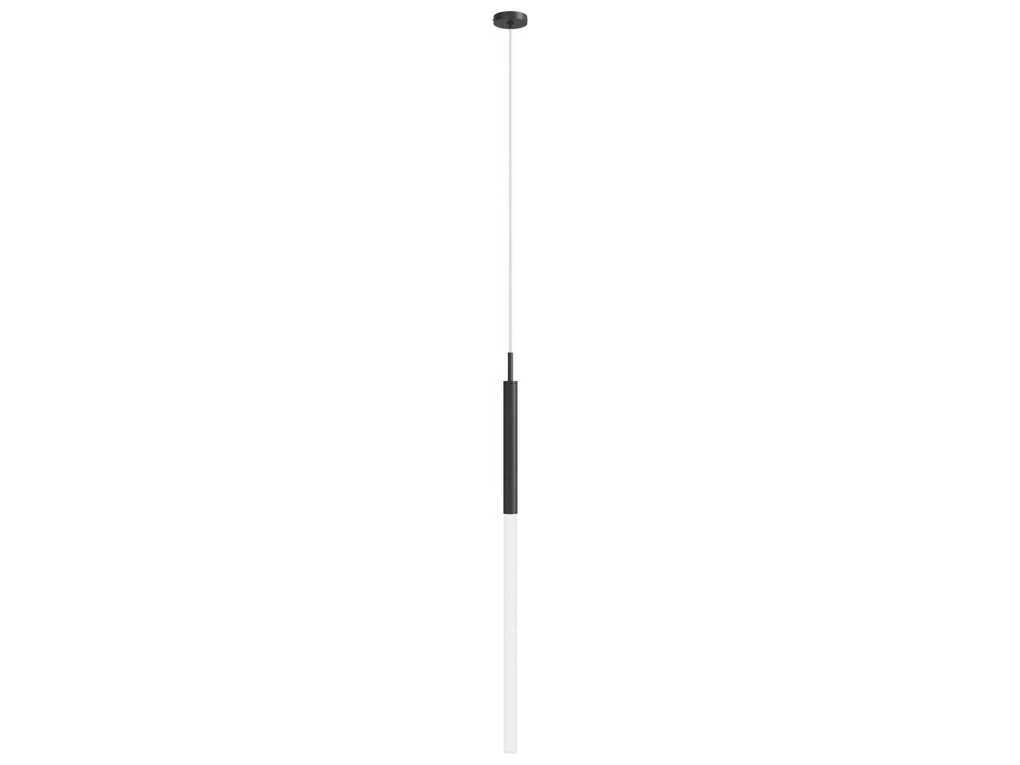 Avenue Lighting Main St 1-Light Black Cylinder Linear Mini Pendant