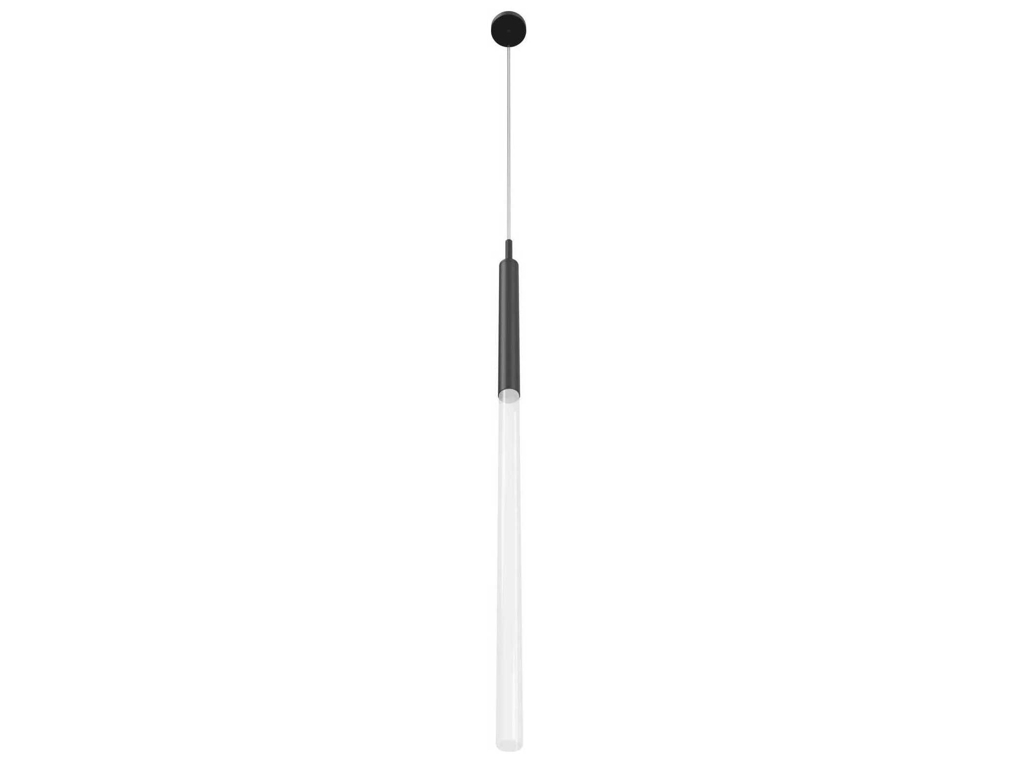 Avenue Lighting Main St 1-Light Black Cylinder Linear Mini Pendant