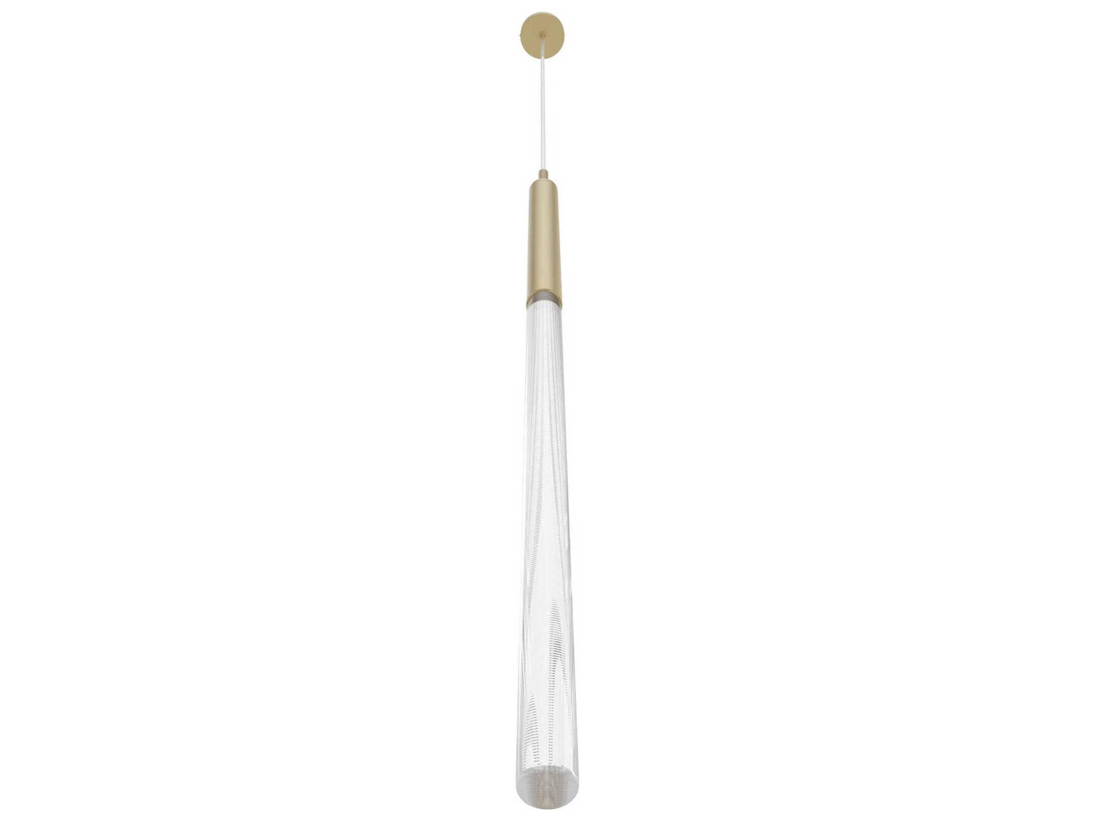 Avenue Lighting Main St 1-Light Brushed Brass Cylinder Linear Mini Pendant