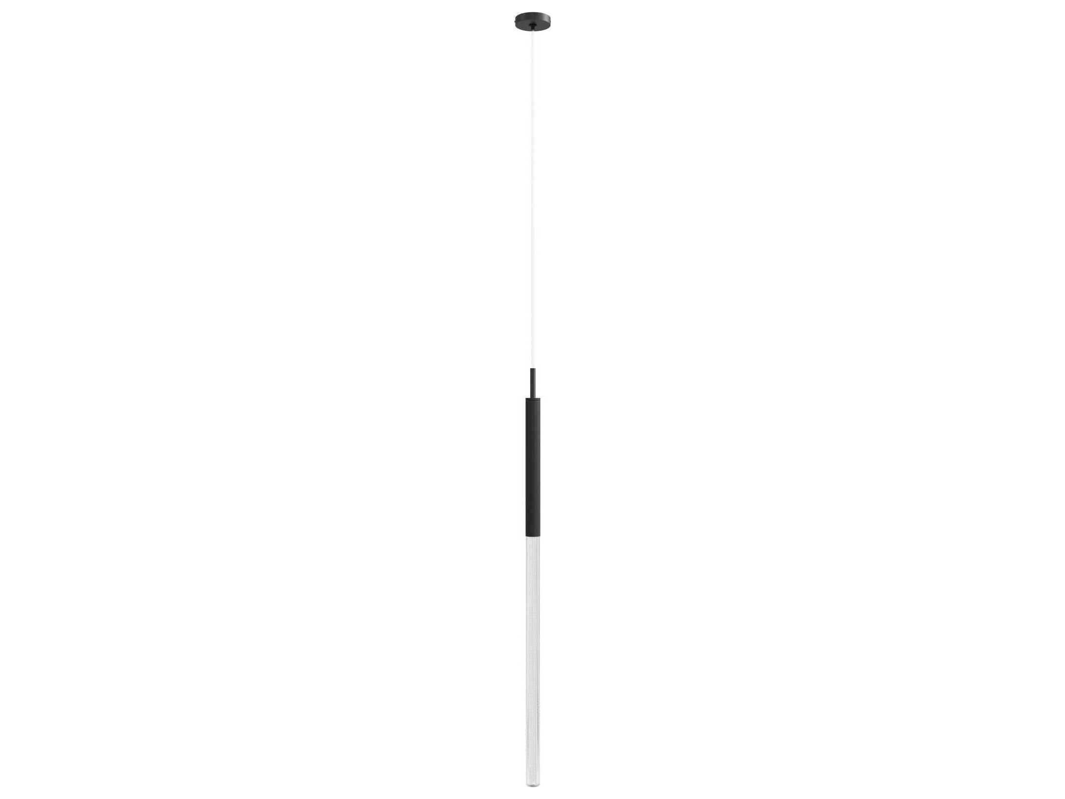 Avenue Lighting Main St 1-Light Black Cylinder Linear Mini Pendant