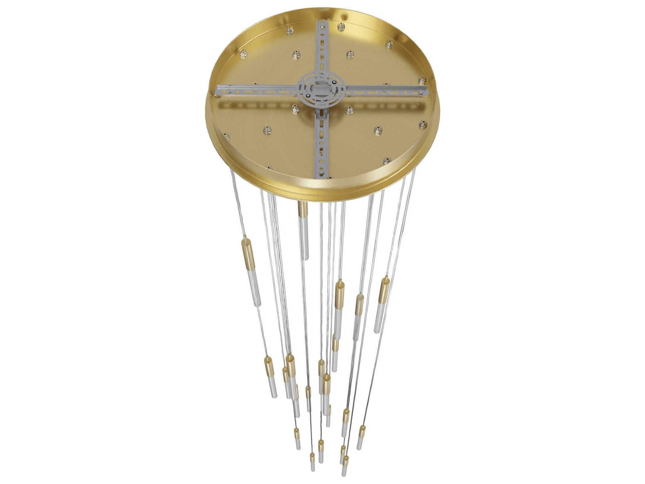 Avenue Lighting Main St 21-Light Brushed Brass Linear Pendant