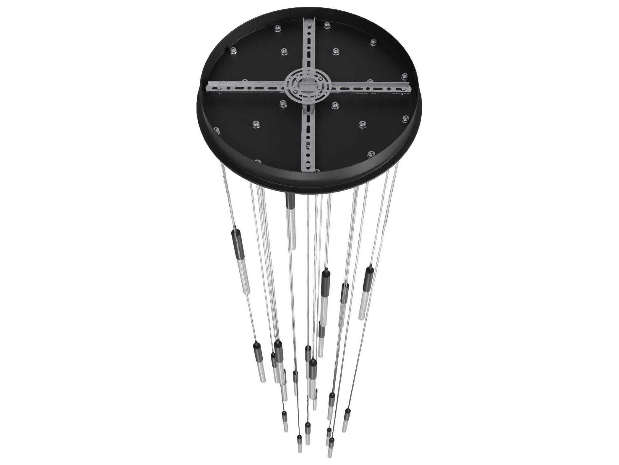 Avenue Lighting Main St 21-Light Black Linear Pendant