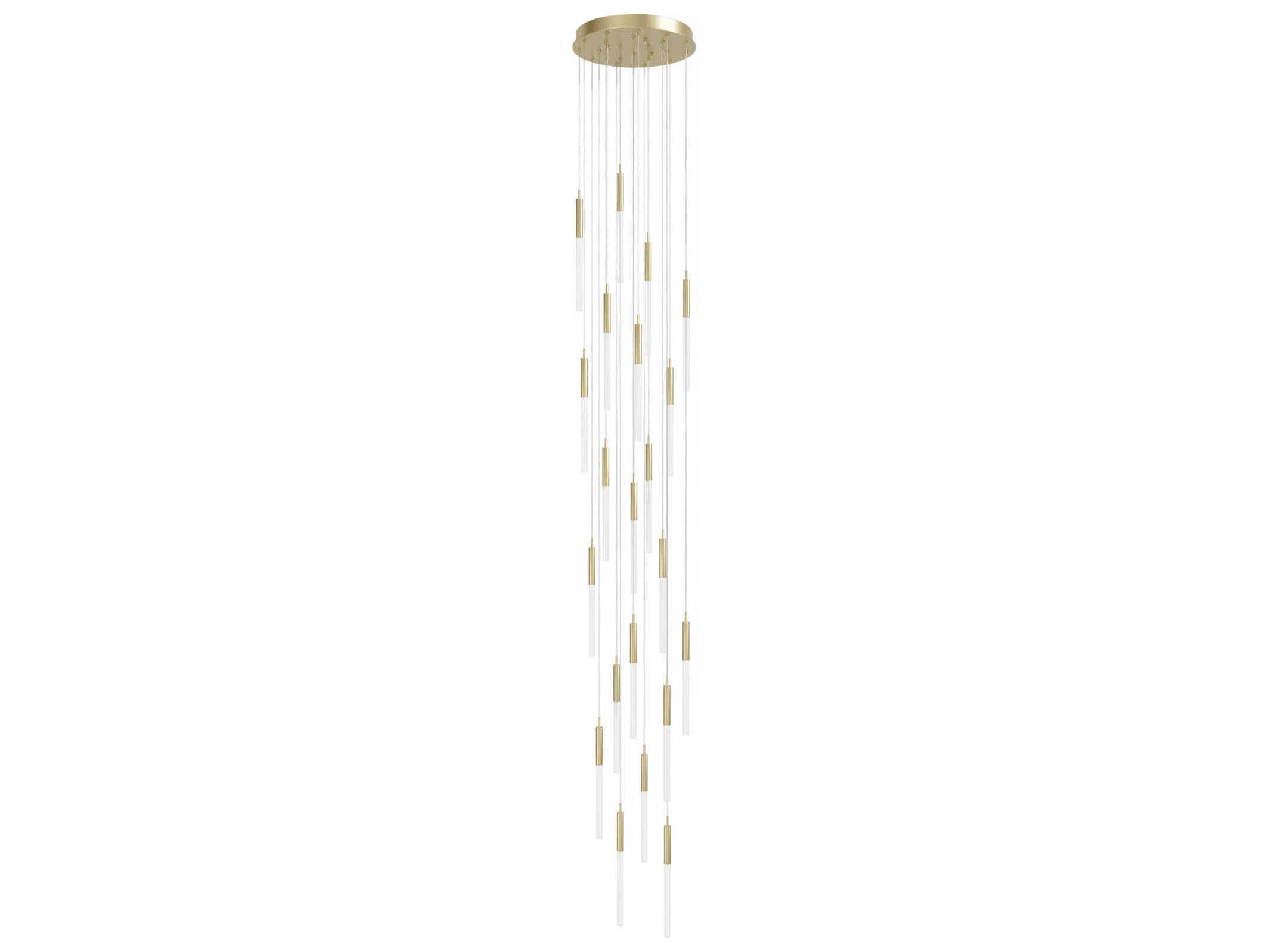 Avenue Lighting Main St 21-Light Brushed Brass Linear Pendant