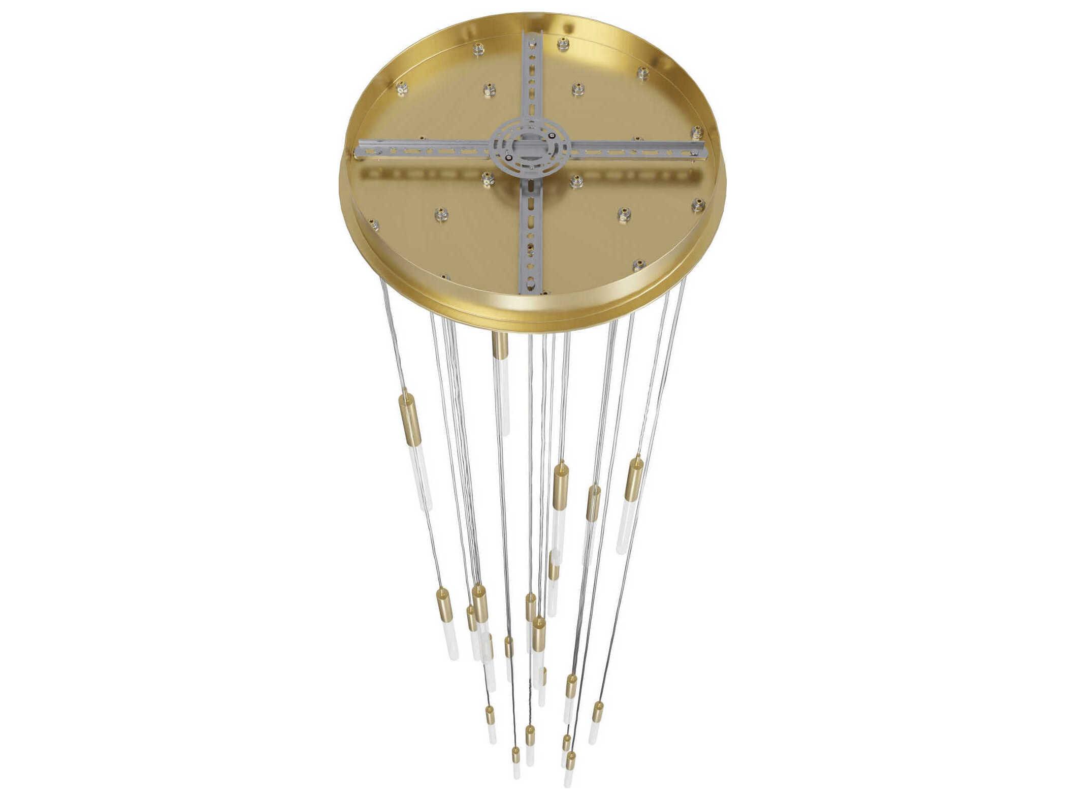 Avenue Lighting Main St 21-Light Brushed Brass Linear Pendant