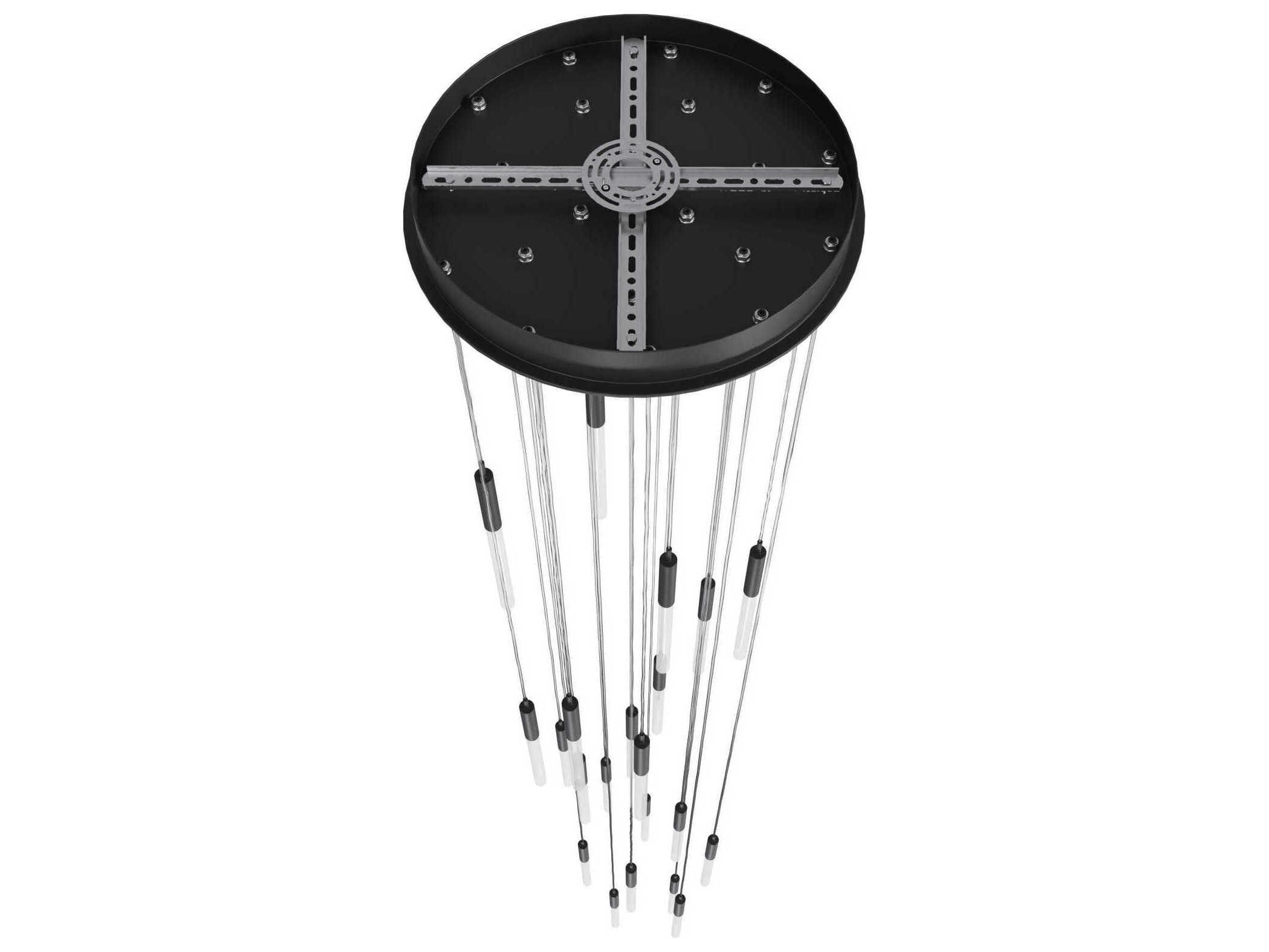 Avenue Lighting Main St 21-Light Black Linear Pendant