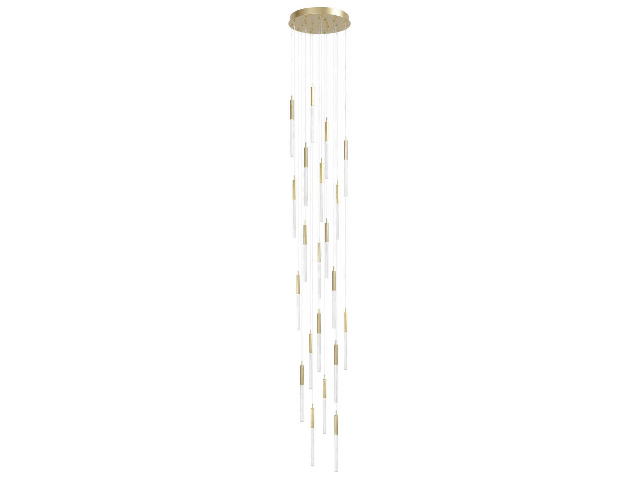 Avenue Lighting Main St 21-Light Brushed Brass Linear Pendant