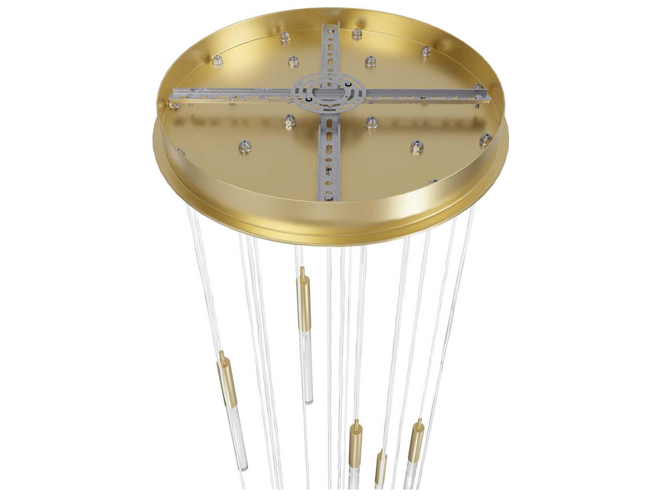 Avenue Lighting Main St 21-Light Brushed Brass Linear Pendant