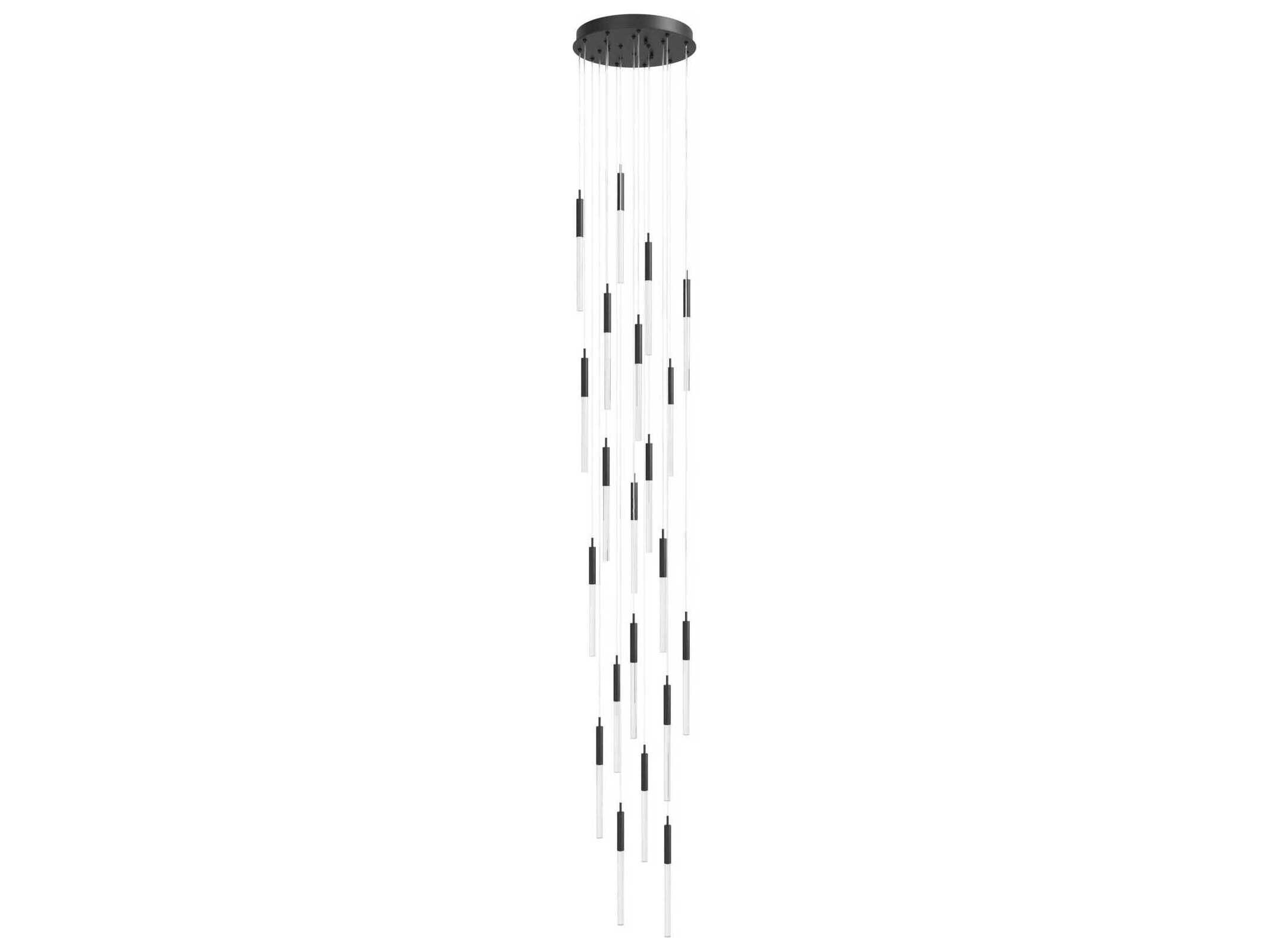 Avenue Lighting Main St 21-Light Black Pendant