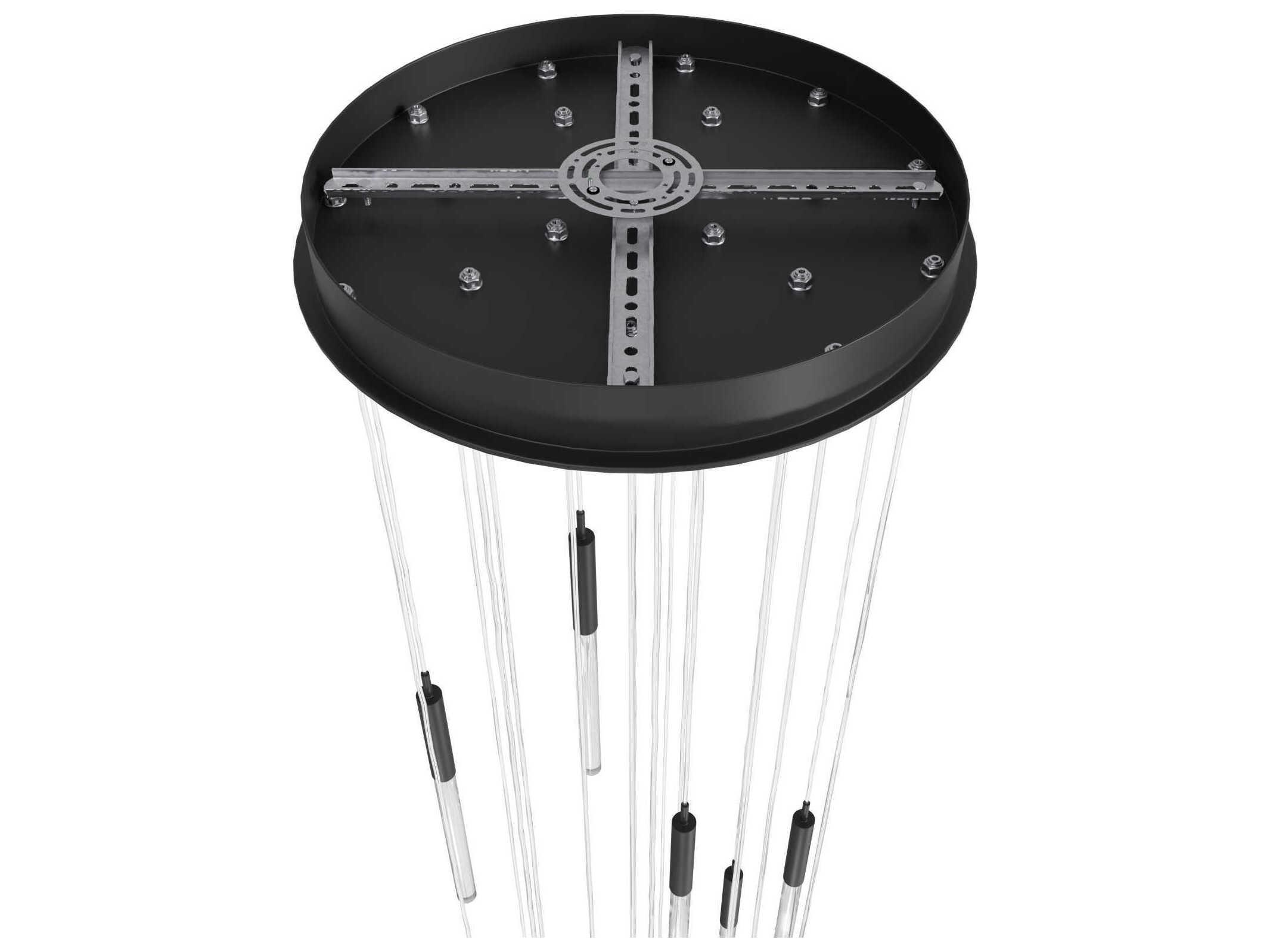 Avenue Lighting Main St 21-Light Black Pendant