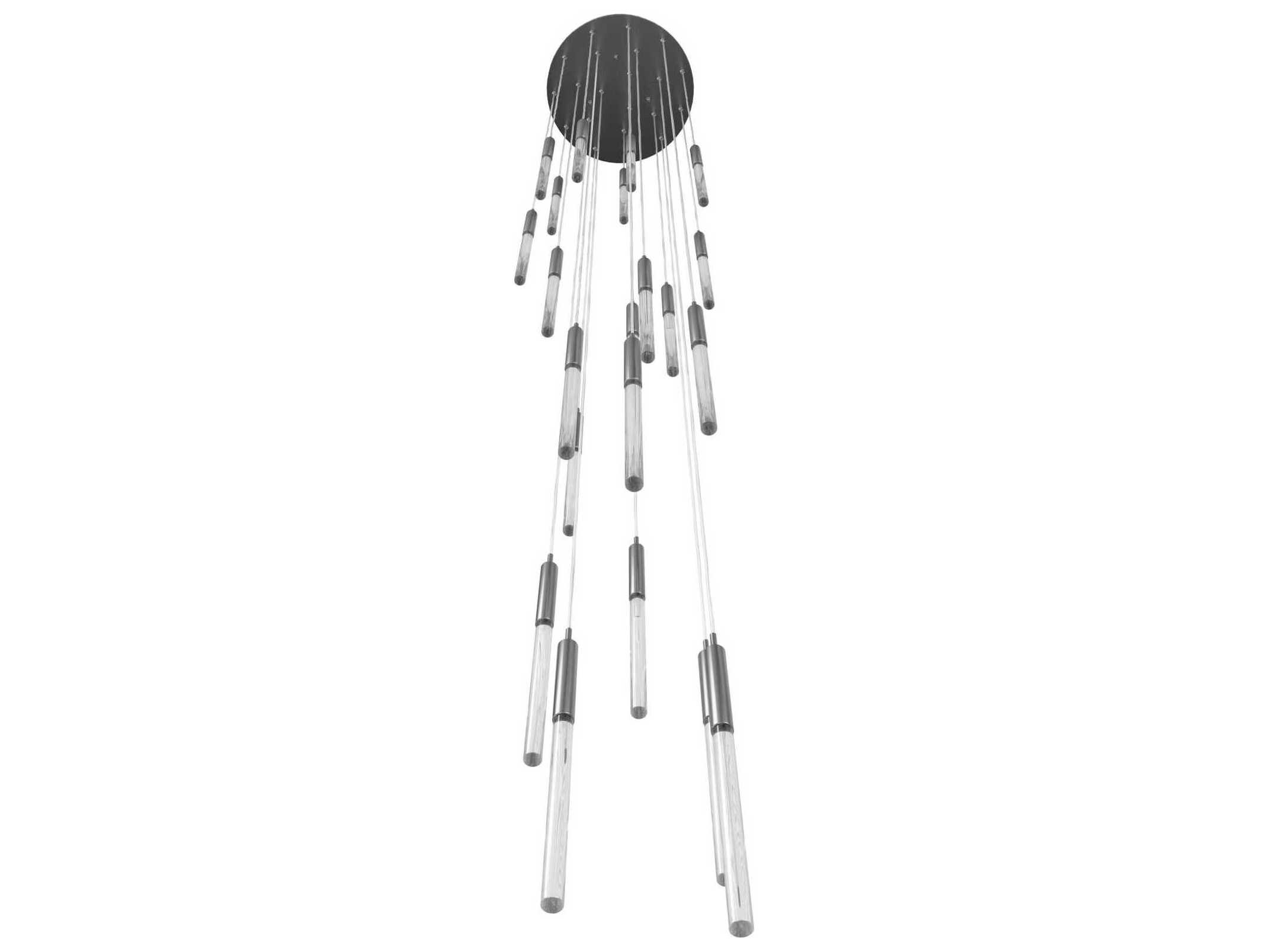 Avenue Lighting Main St 21-Light Polished Nickel Linear Pendant