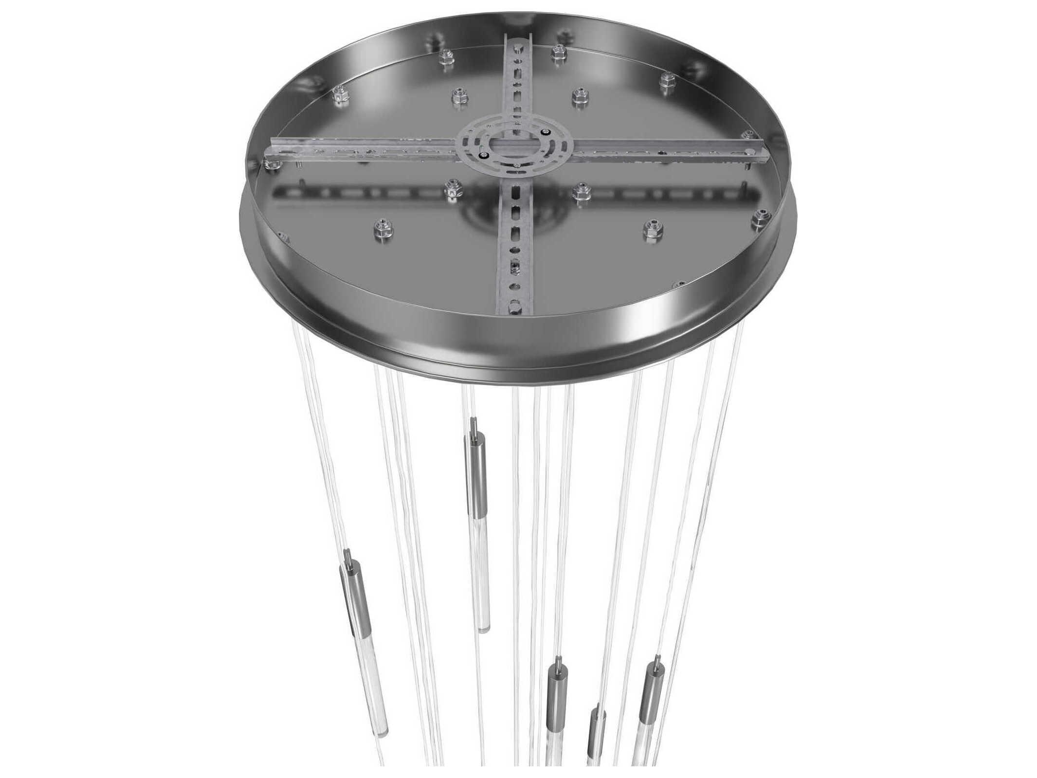 Avenue Lighting Main St 21-Light Polished Nickel Linear Pendant