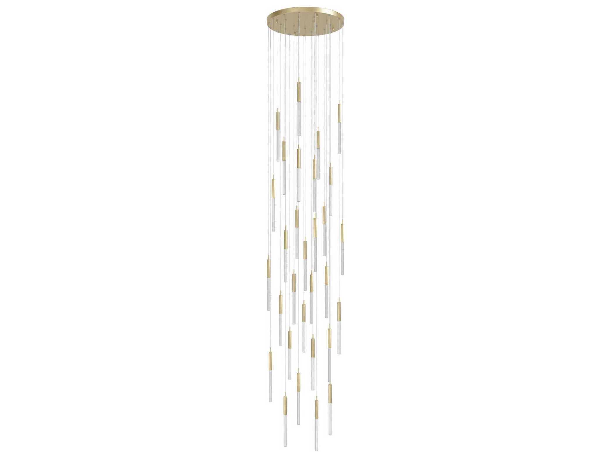 Avenue Lighting Main St 31-Light Brushed Brass Linear Pendant