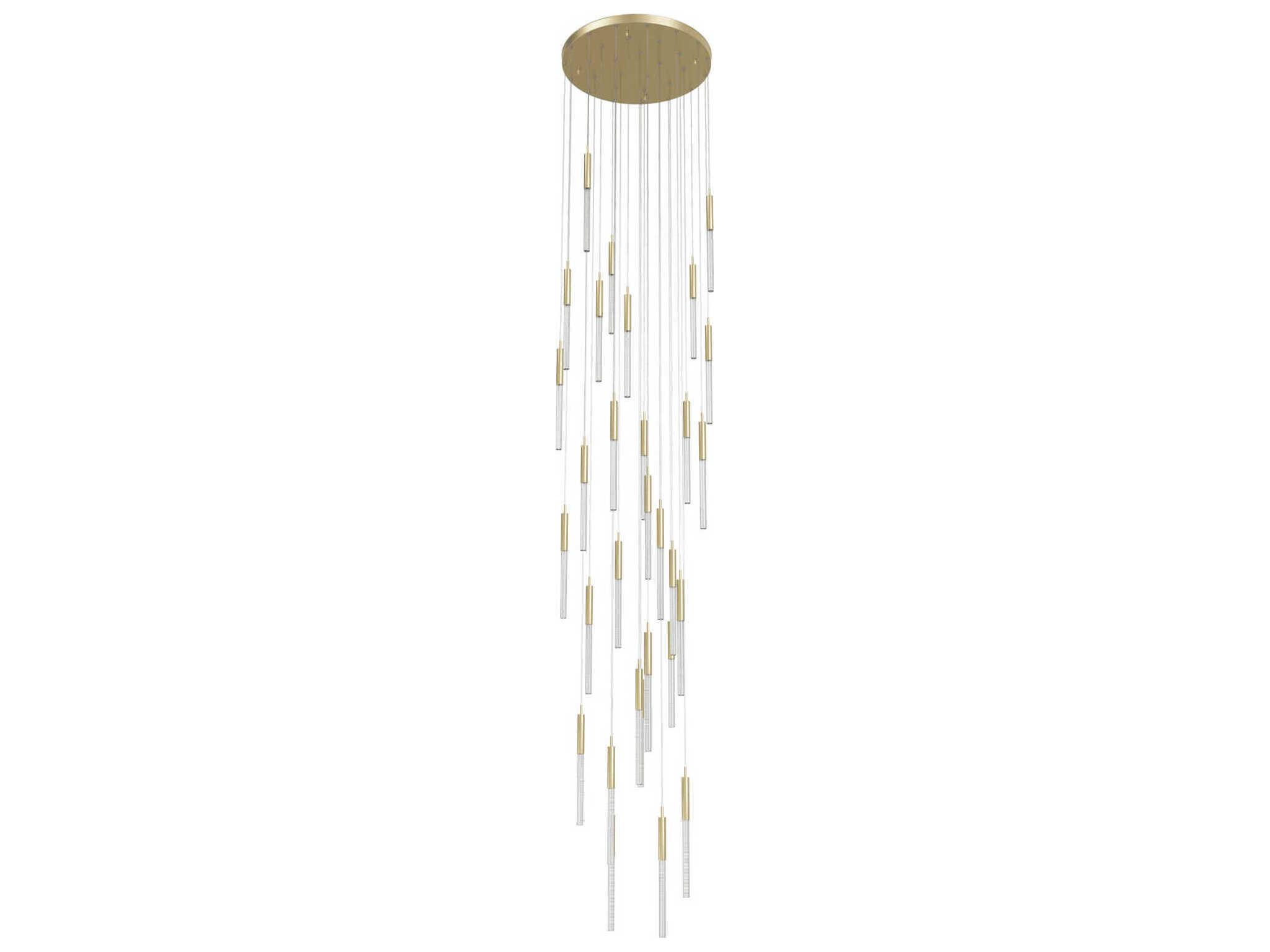 Avenue Lighting Main St 31-Light Brushed Brass Linear Pendant