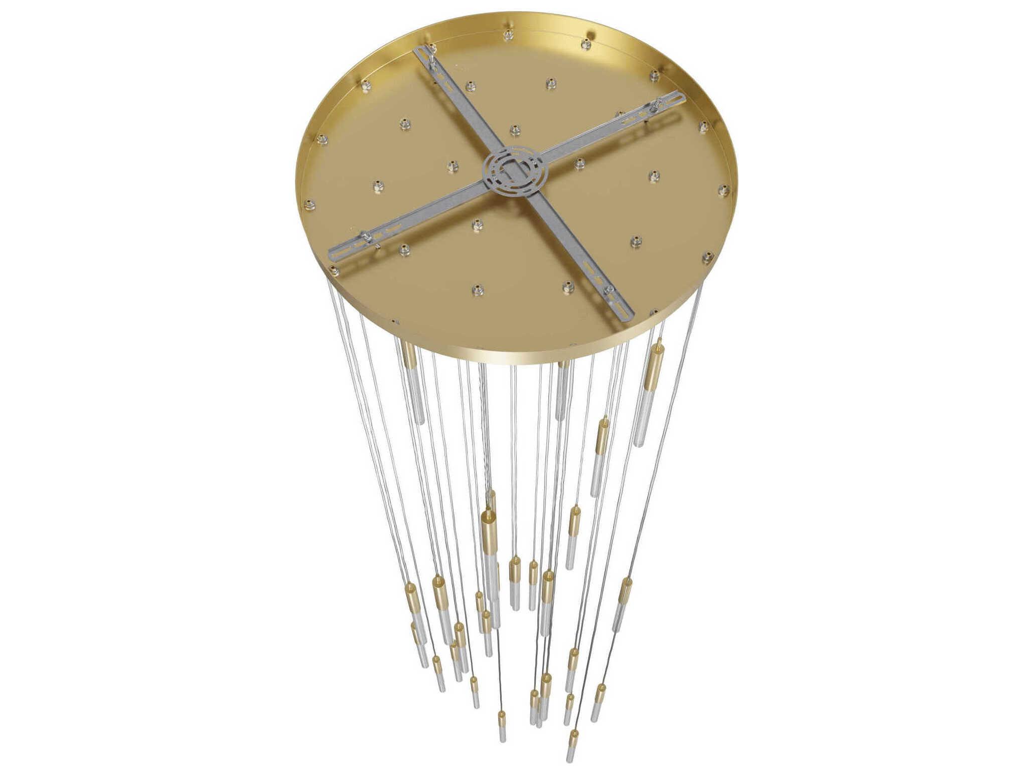 Avenue Lighting Main St 31-Light Brushed Brass Linear Pendant